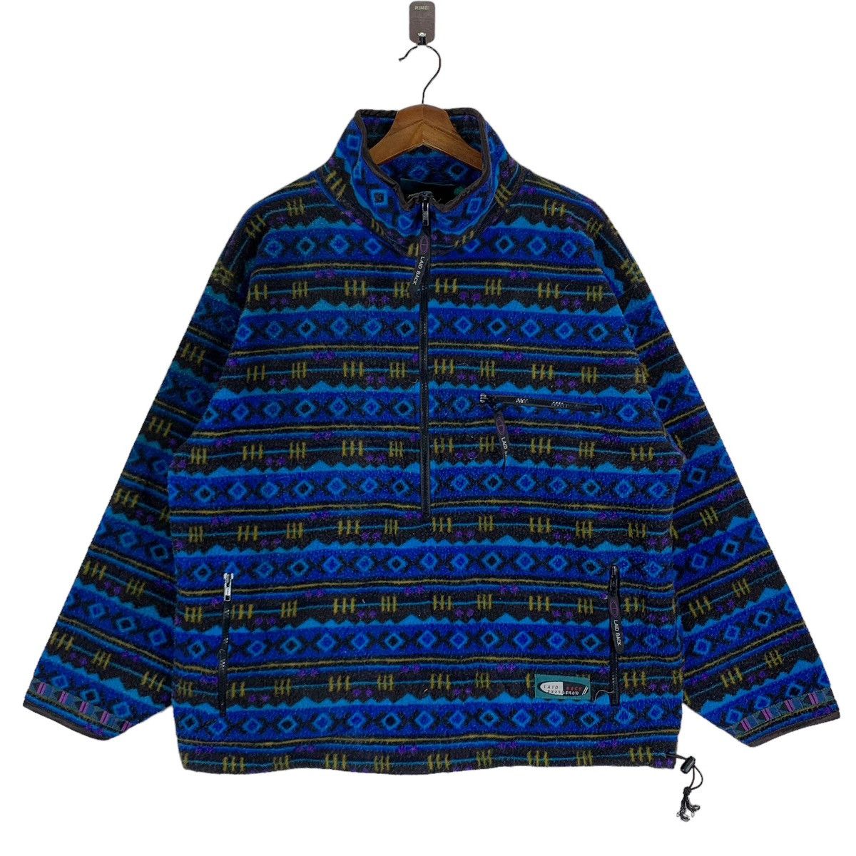 Native × Vintage Vintage Laid Black SurfWear Brand Native Fleece Sweater Size US L / EU 52-54 / 3 - 1 Thumbnail