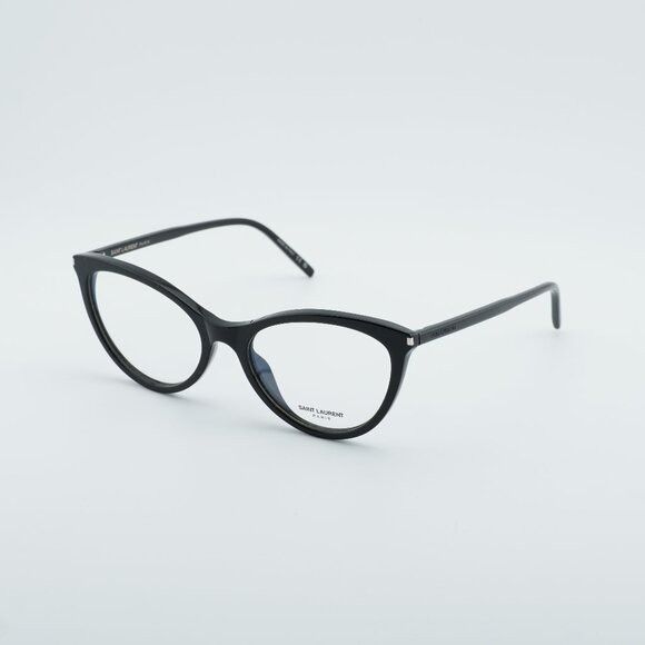 Saint Laurent Paris Saint Laurent SL833 001 Eyeglasses Shiny Black 55mm Square Size ONE SIZE - 1 Thumbnail