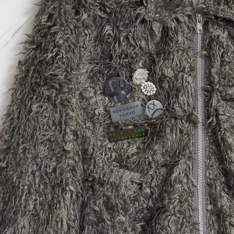 Song For The Mute Song For The Mute Unisex Rhinestone Badge Fleece Jacket Size US S / EU 44-46 / 1 - 2 Thumbnail