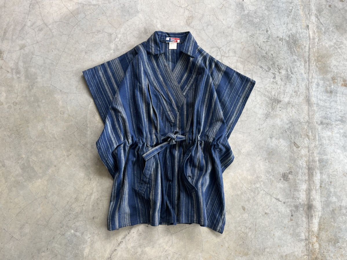 Vintage 80s Issey Skyline Japanese Jinbei Indigo Kimono