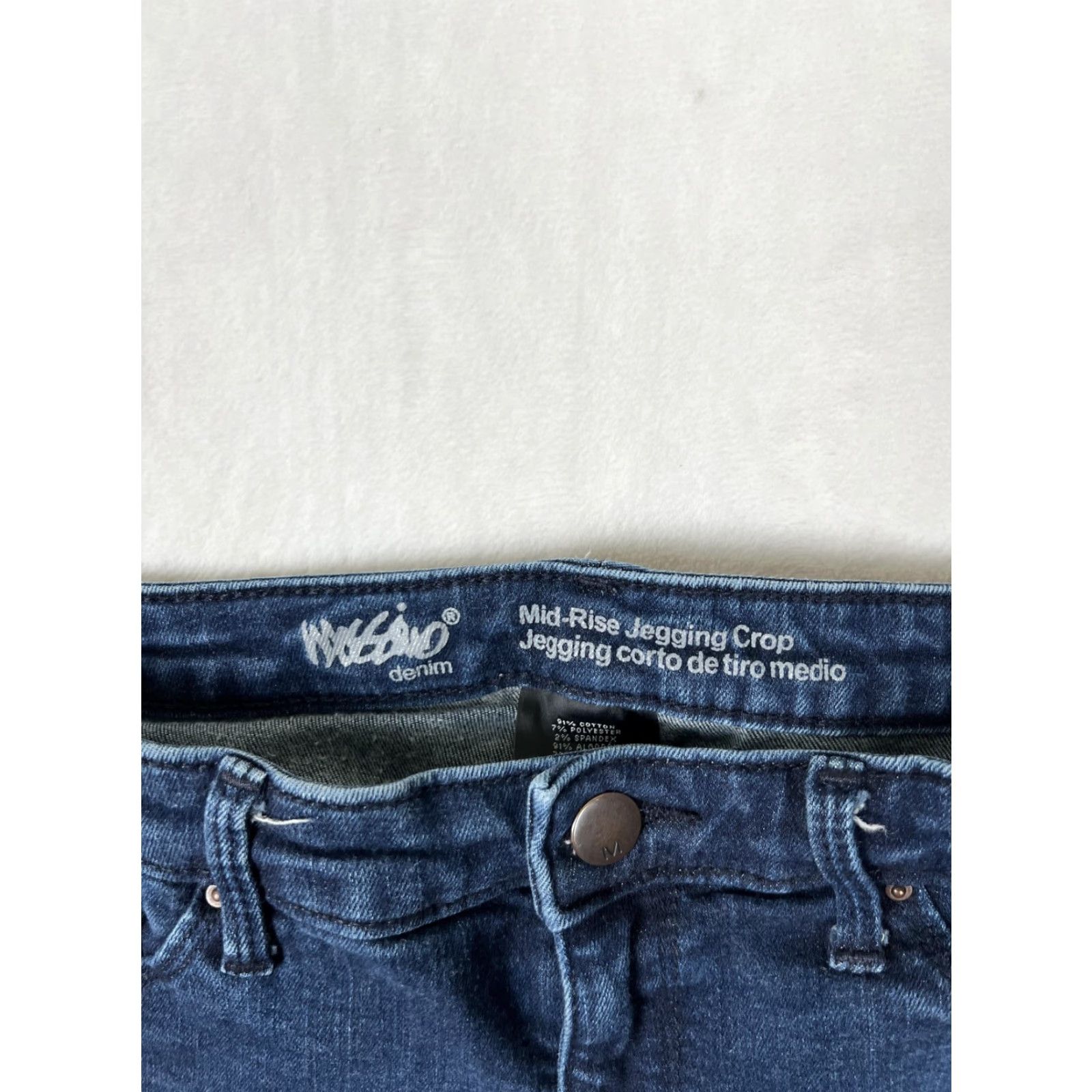 Mossimo Mossimo Mid-Rise Jegging Crop Jeans Womens 8/29 Blue Dark Stretch Denim Y2K Size 30" / US 8 / IT 44 - 4 Thumbnail