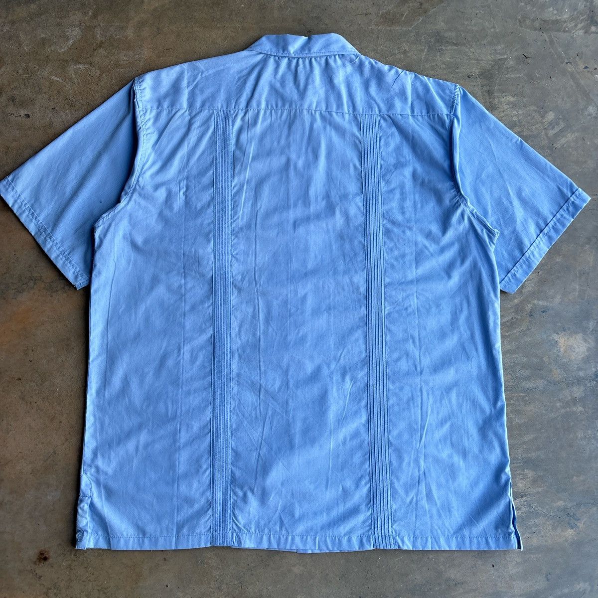 Vintage embroidered blue short sleeve button up shirt with Size US L / EU 52-54 / 3 - 2 Thumbnail