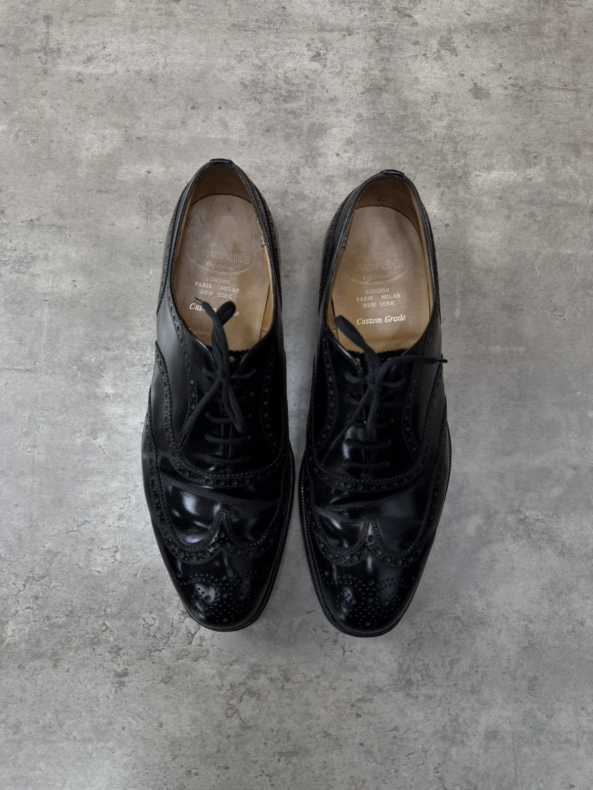 Church's Church’s Custom Grade Black Wingtip Brogue Oxford UK 8.5 Size US 9.5 / EU 42-43 - 2 Thumbnail