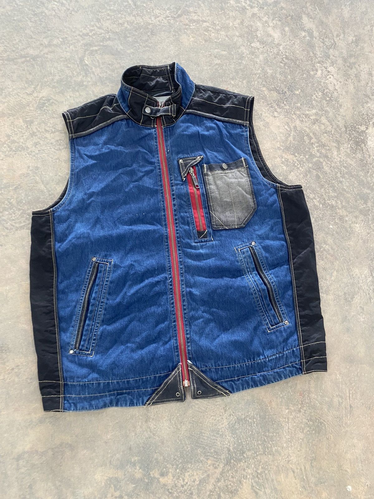 Japanese Brand × Vintage DENIM VEST LIKE KAPITAL BY FIDATO JAPAN Size US M / EU 48-50 / 2 - 2 Thumbnail