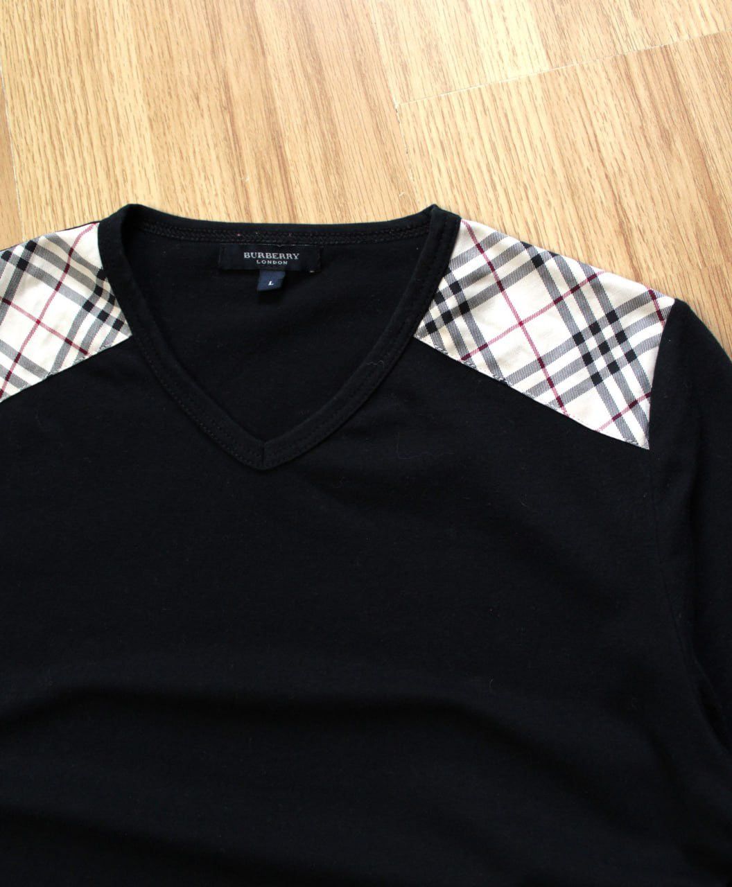 Burberry 🔥 Burberry London Nova Check Womens Top T Shirt Size L / US 10 / IT 46 - 2 Thumbnail