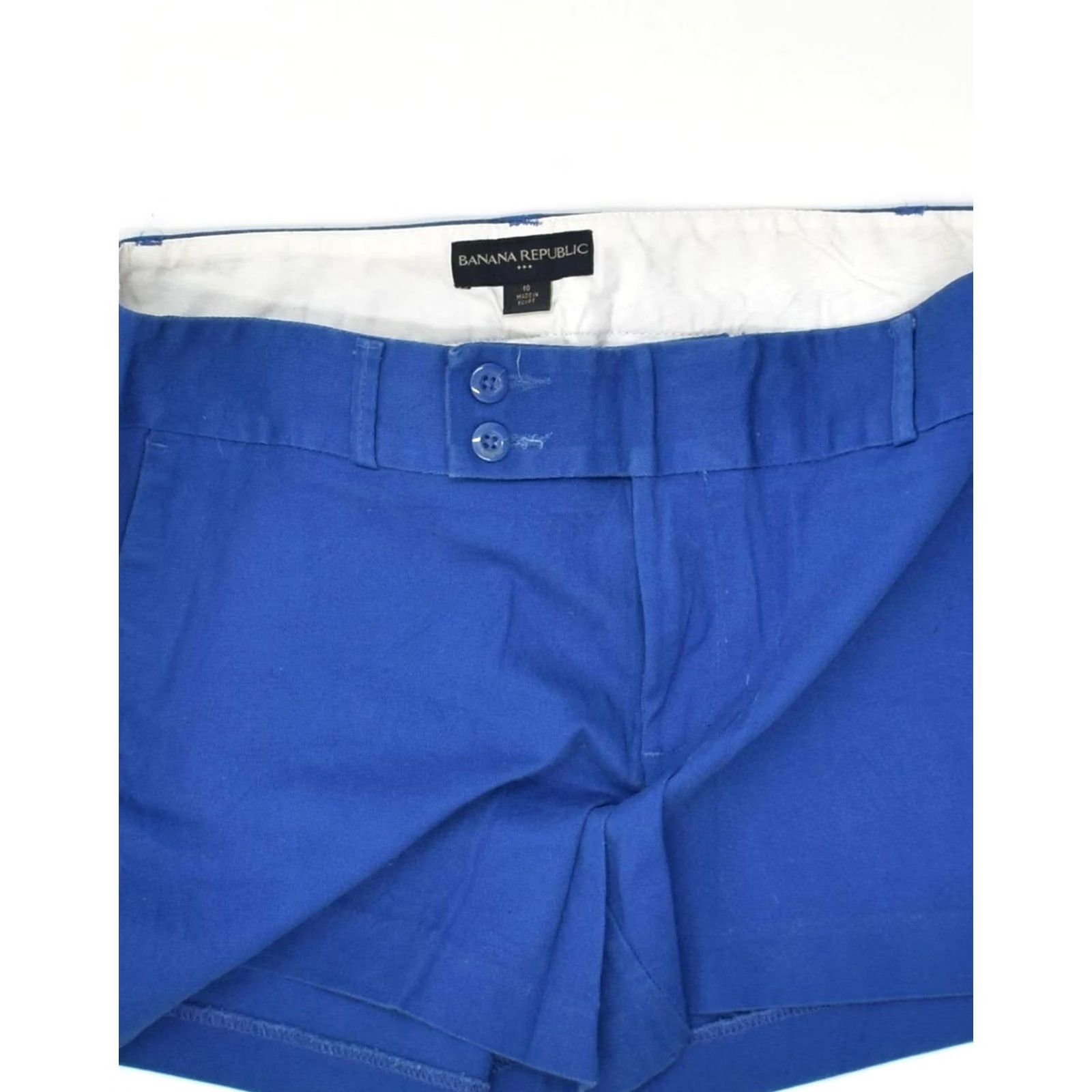 Banana Republic BANANA REPUBLIC Womens Hot Pants Blue Cotton Large W30 US 10 Size 36" / US 14 / IT 50 - 3 Thumbnail
