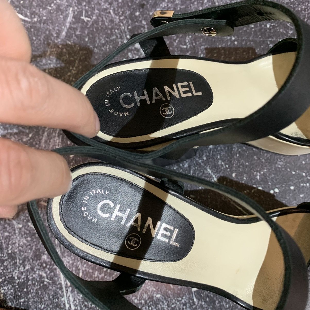 Chanel Women's CHANEL Ankle Strap Platform Sandals Leather Size 40 Size US 10 / IT 40 - 22 Thumbnail