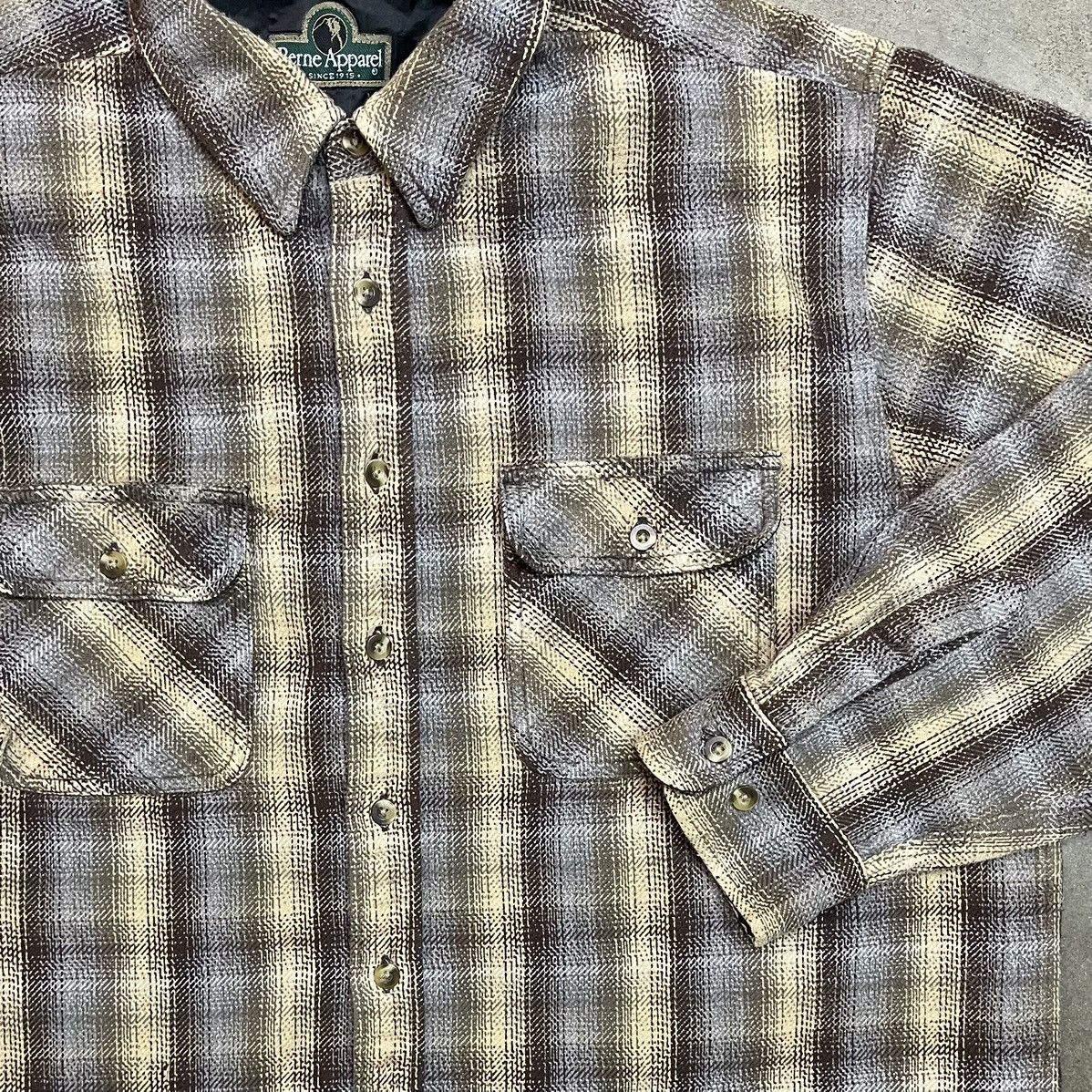 Vintage Vintage Berne Lined Plaid Flannel Shirt Jacket Size US XL / EU 56 / 4 - 2 Thumbnail