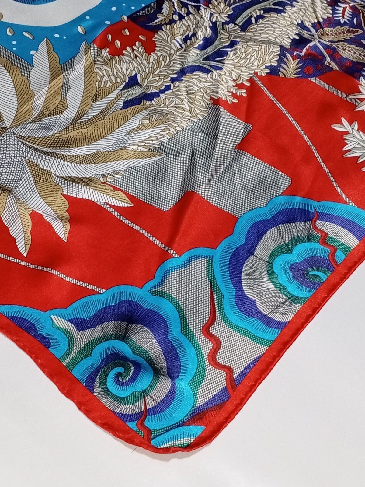 Vintage VTG 1980's Checkered Thick Cream Handmade Shawl