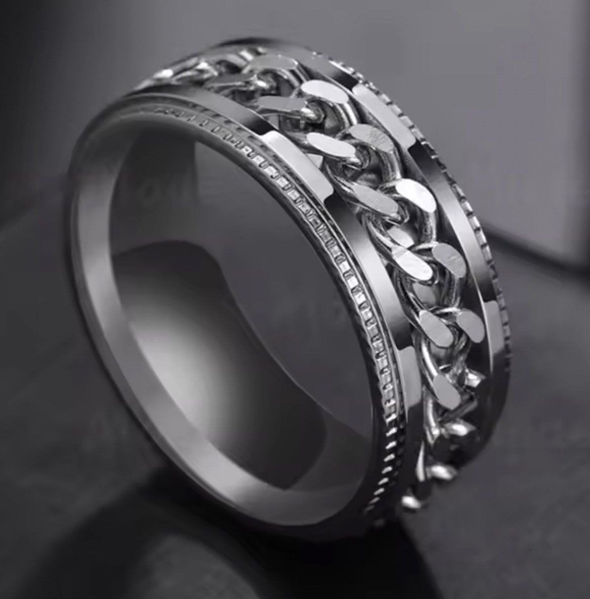 Jewelry Spinner Chain Ring Size 6-13 Size ONE SIZE - 7 Thumbnail