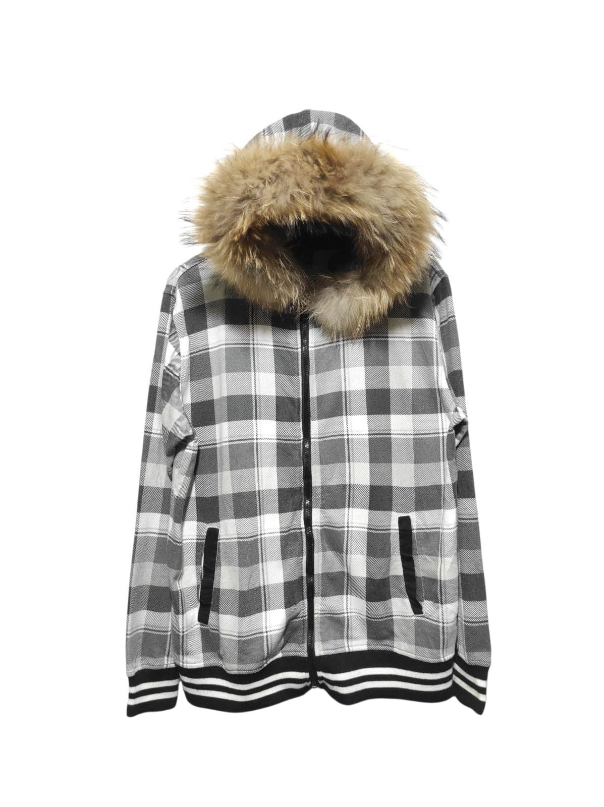 Japanese Brand One After 99 plaid zip fur hoodie ifsix LGB style Size US L / EU 52-54 / 3 - 1 Thumbnail