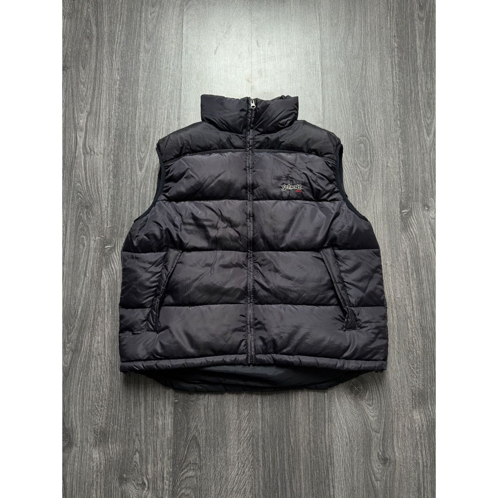 Schott × Vintage 90s Vintage Schott Down Puffer Vest Size US L / EU 52-54 / 3 - 1 Thumbnail