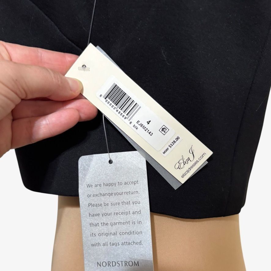 Other NWT Eliza J Embellished Pearl Jewels Crop Top 4 Black NEW Pa Size S / US 4 / IT 40 - 9 Thumbnail