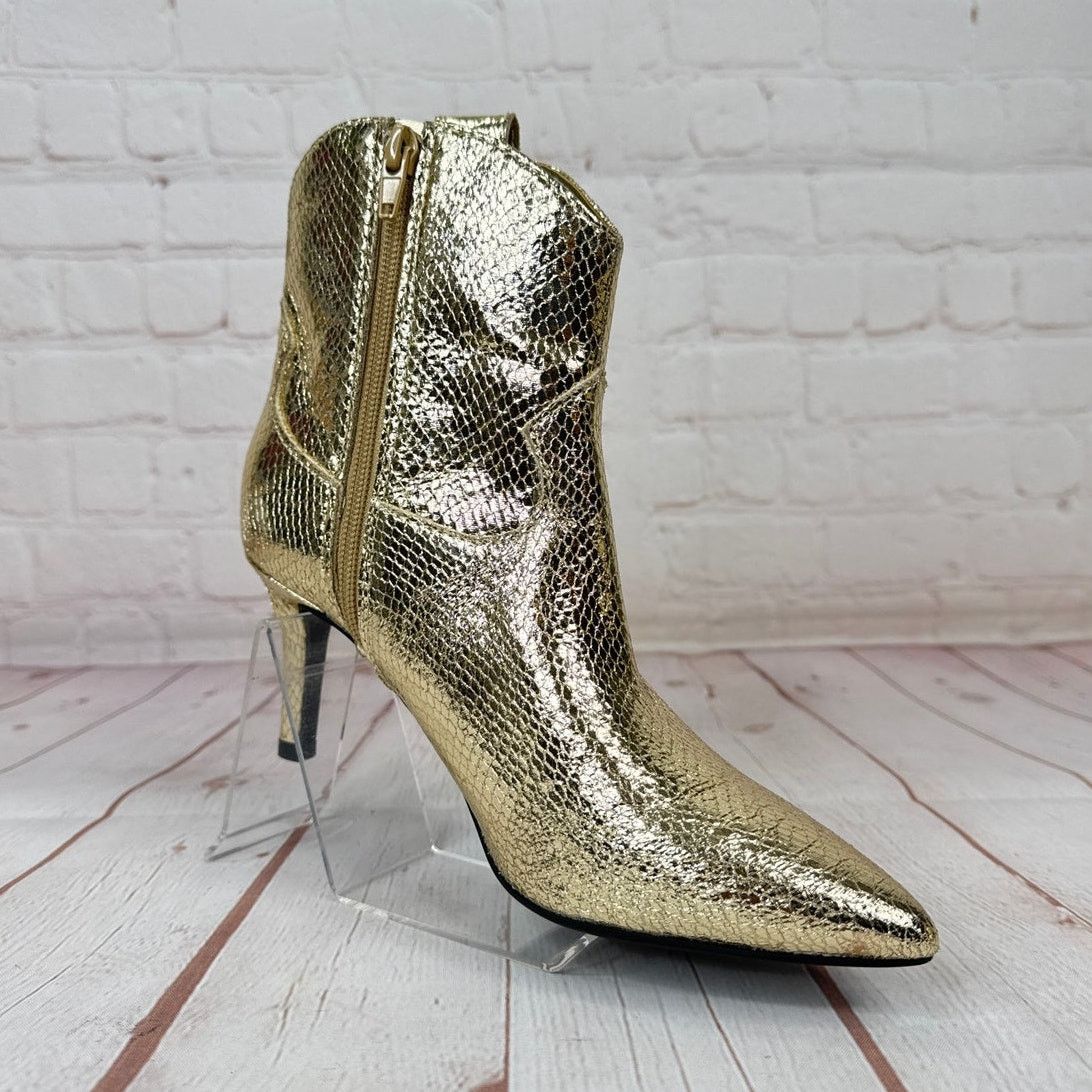 Guess Guess Metallic Gold Ankle Boots Booties Women’s Size 5 1/2 M Size US 5.5 / IT 35.5 - 2 Thumbnail