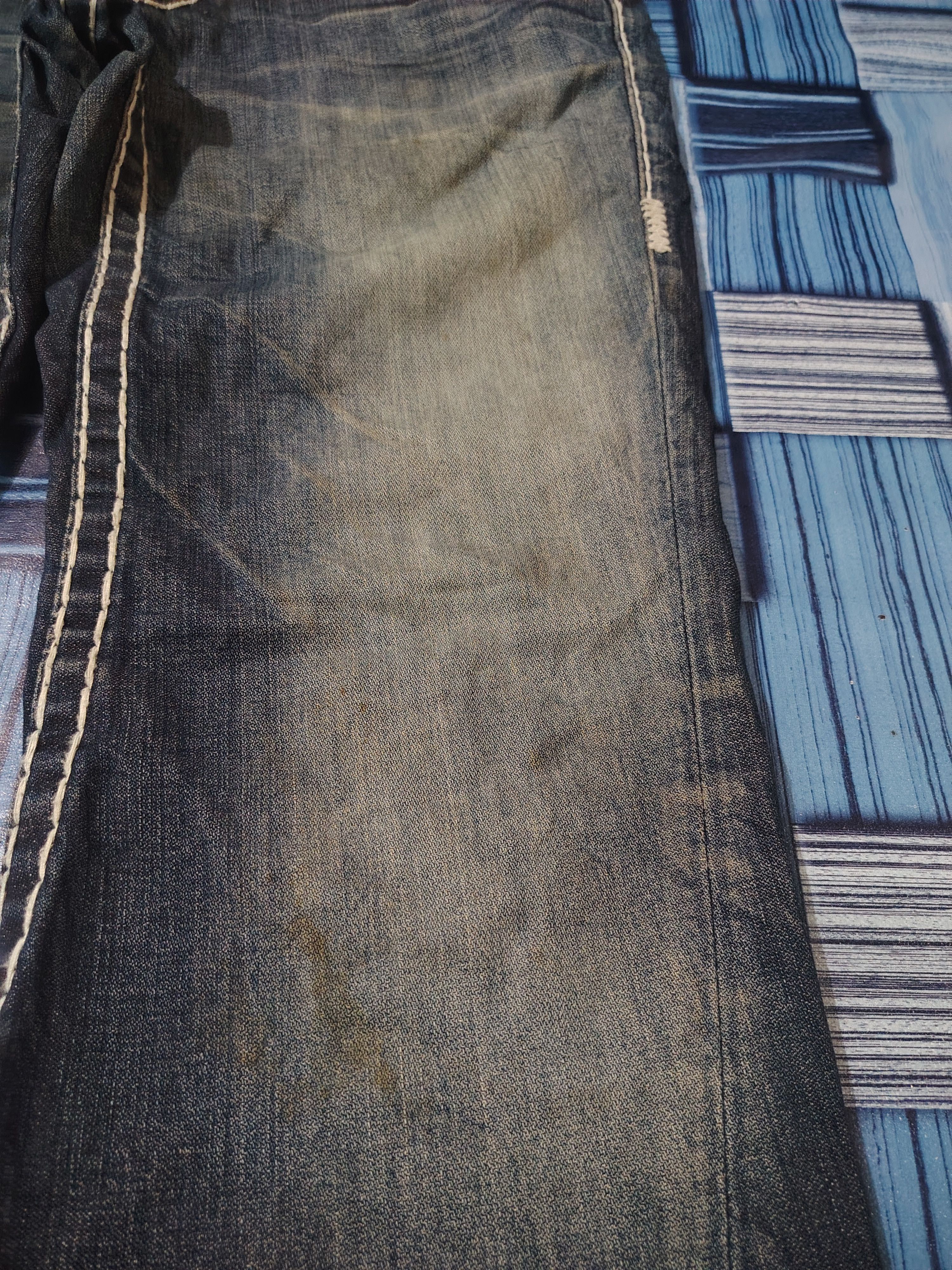 True Religion True Religion Jeans White Stitch Joey Super T Denim Flared Size US 31 - 4 Thumbnail