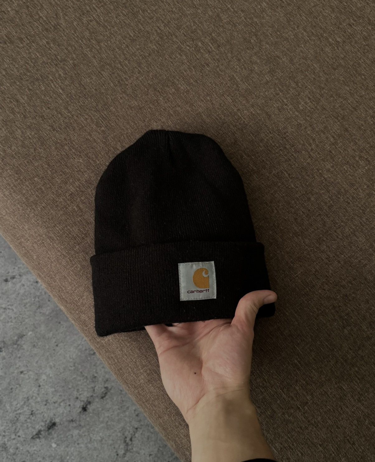 Carhartt × Vintage Vintage Carhartt Y2K knitted black hat cap Size ONE SIZE - 3 Thumbnail