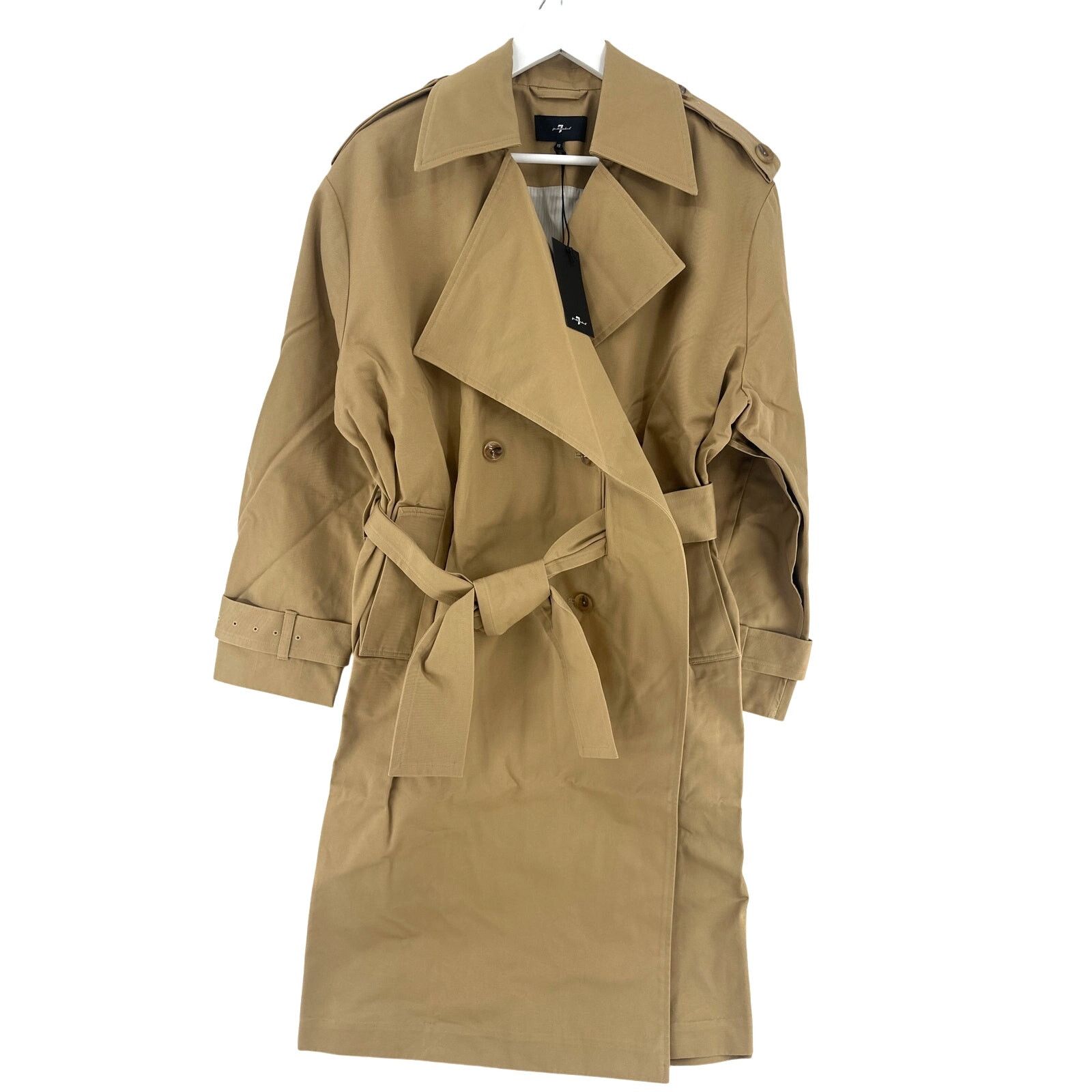 7 For All Mankind 7 For All Mankind Women's Stratford Oversized Cape Trench XS Size XS / US 0-2 / IT 36-38 - 6 Thumbnail