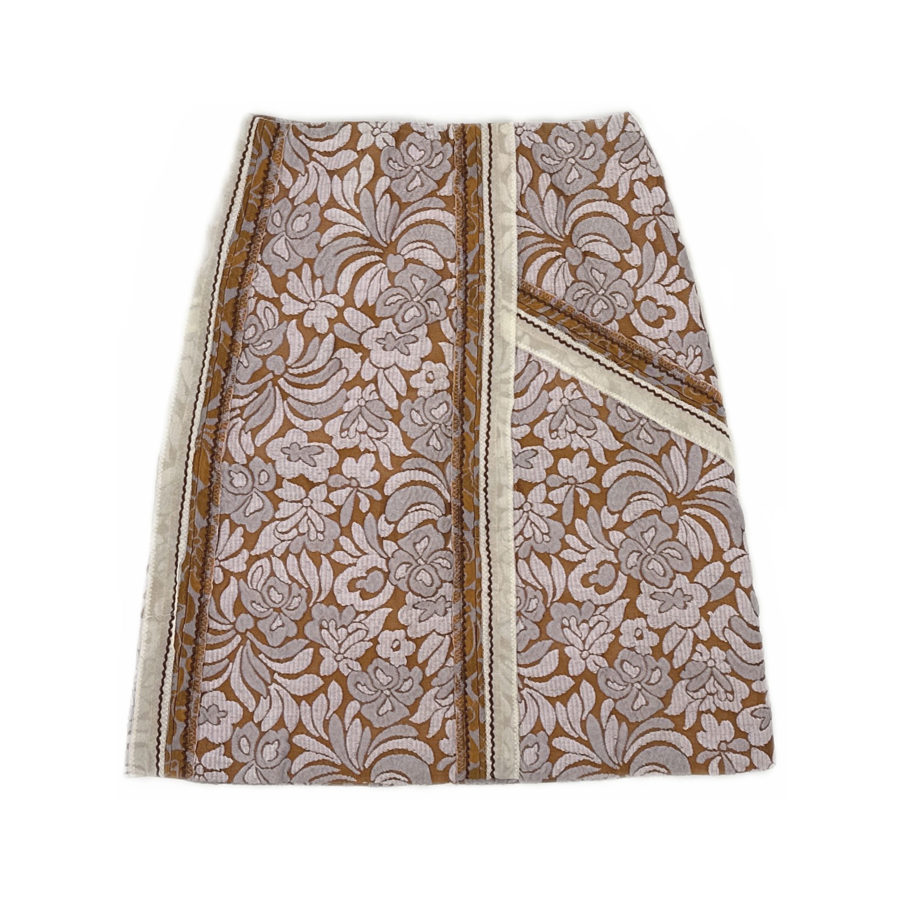 Prada Prada Floral Jacquard Mini Skirt Size 40 Size 27" / US 4 / IT 40 - 1 Thumbnail