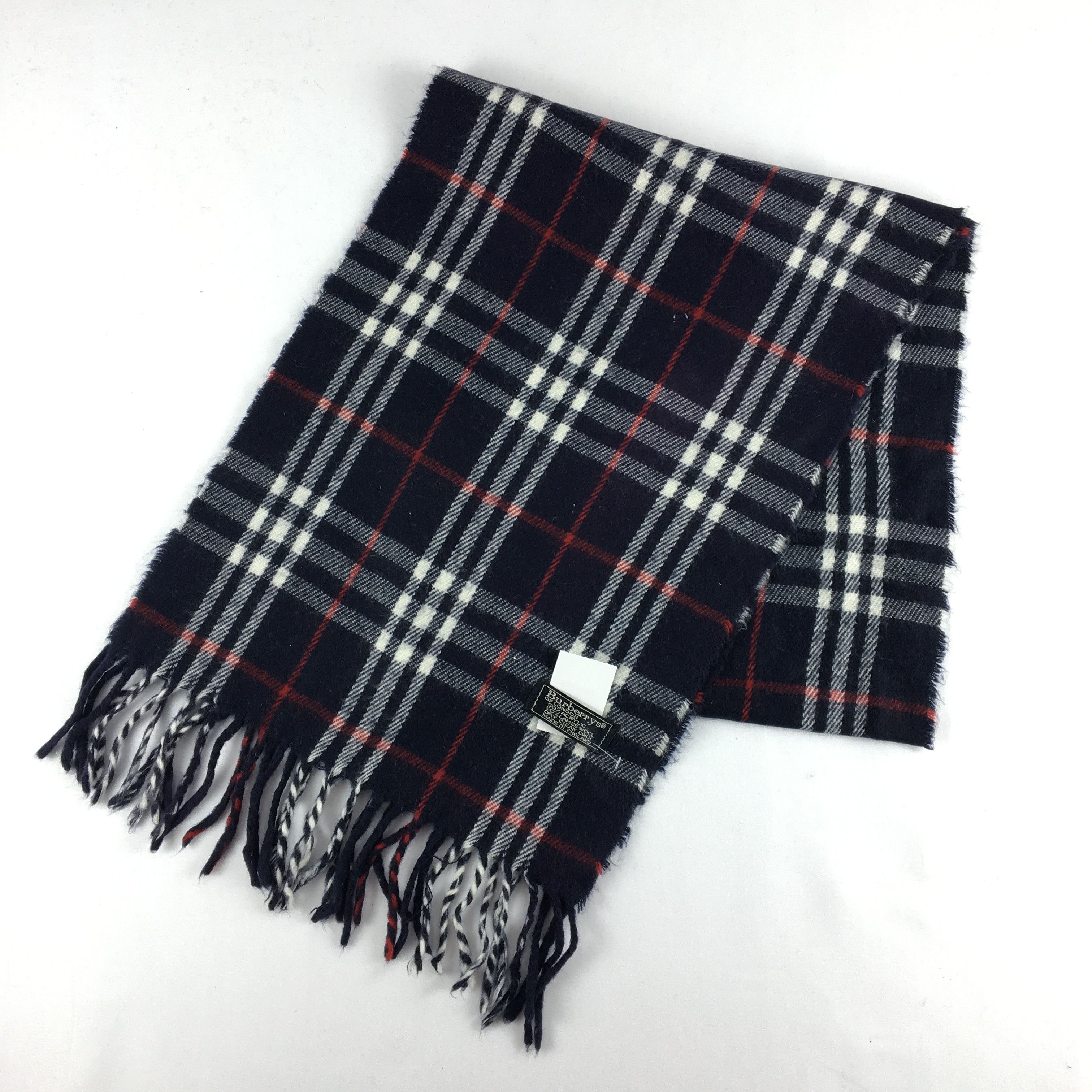 Burberry Vintage Burberry Scarf Muffler Wool Cashmere Scarves Size ONE SIZE - 3 Thumbnail