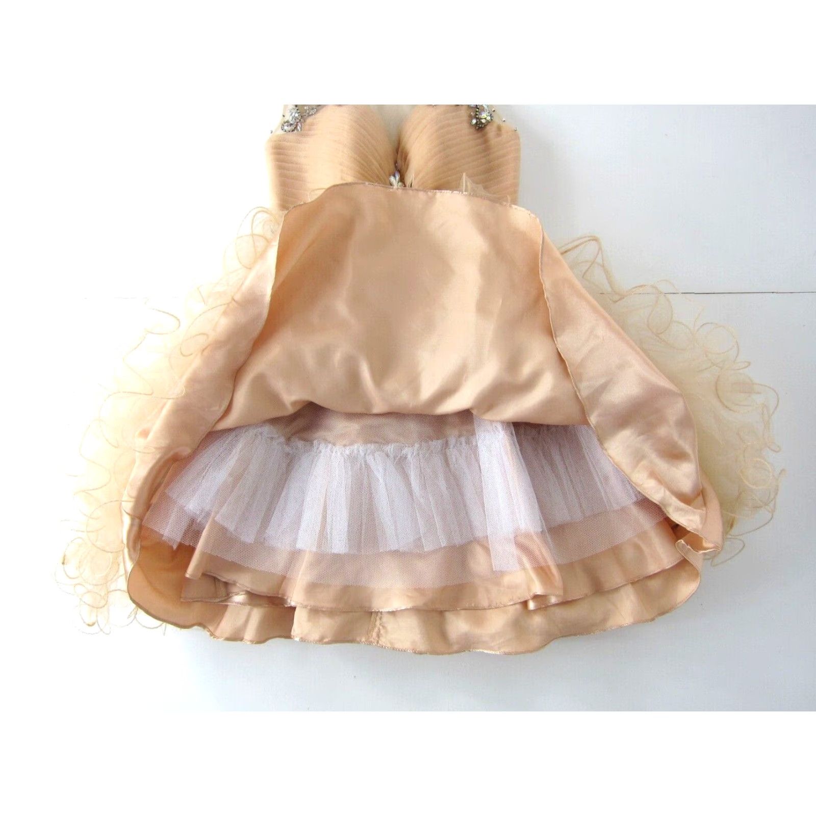 Vintage VINTAGE Juliet Pink Lace Diamond Beaded Ruched Sleeveless Prom Party Dress XS Size XS / US 0-2 / IT 36-38 - 7 Thumbnail