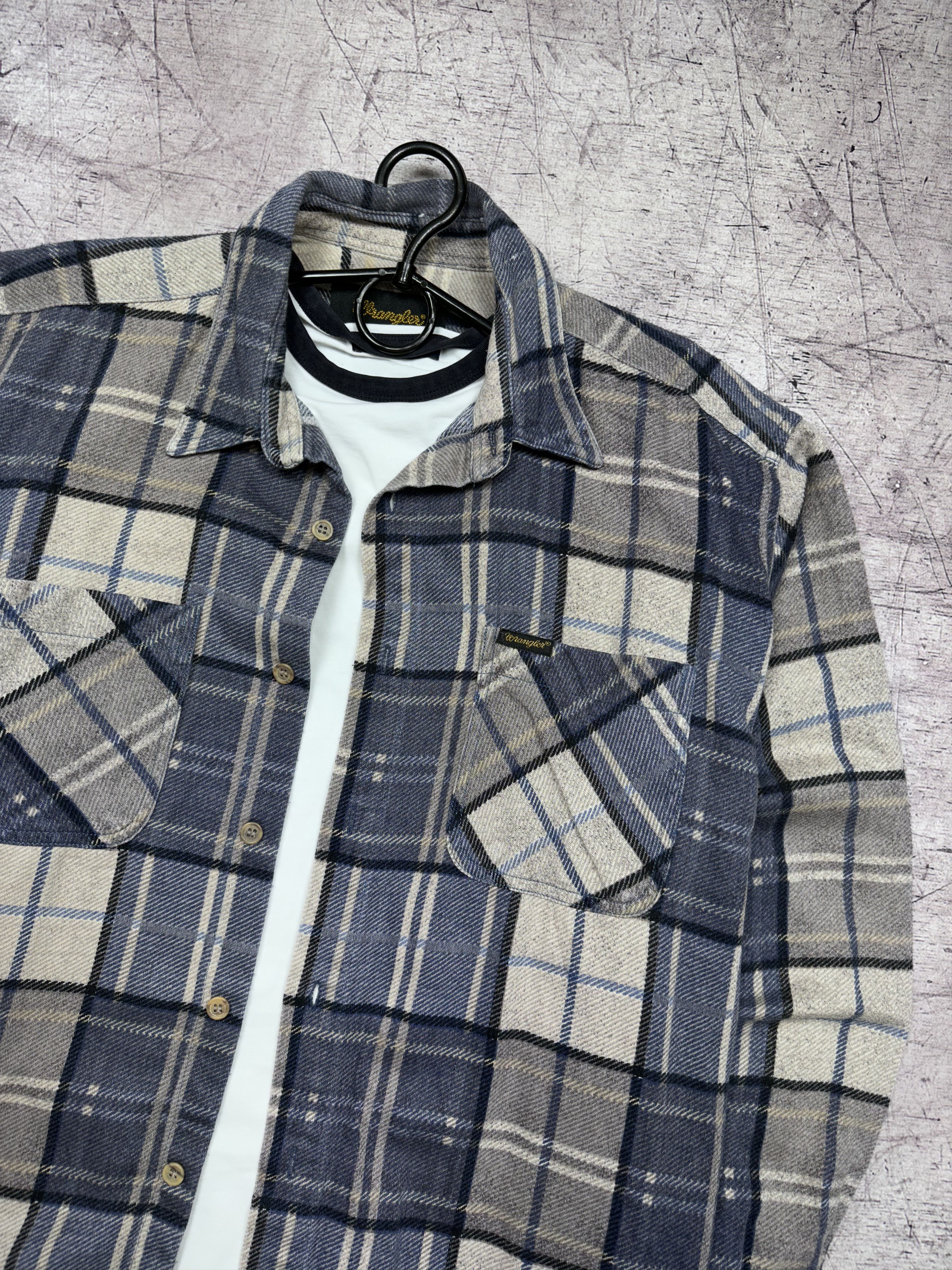 Flannel × Wrangler Wrangler Vintage Mens Western Flannel Plaid Shirt Size US XL / EU 56 / 4 - 2 Thumbnail