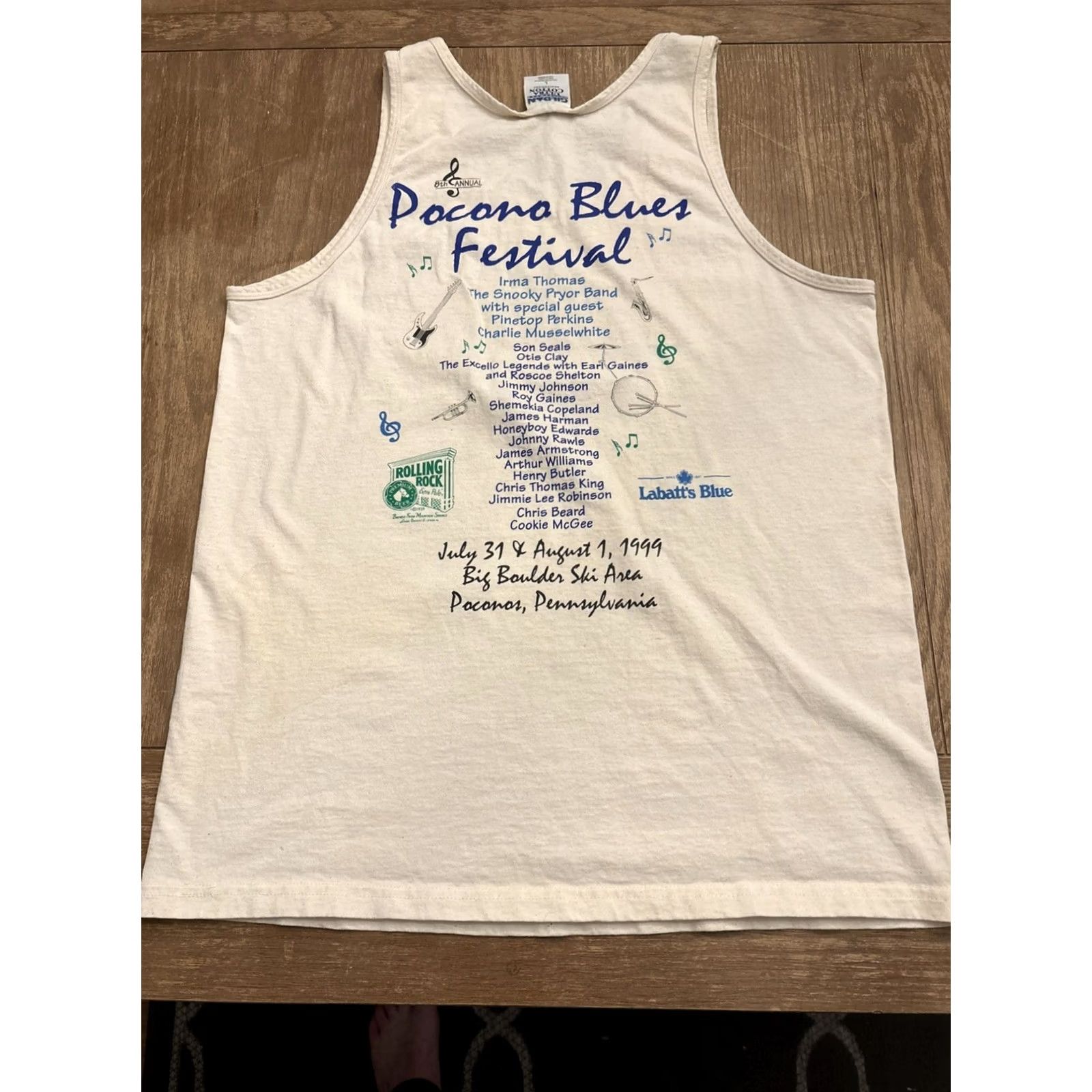 Vintage VINTAGE Pocono Blues Festival Tank Top L Pennsylvania Tank Top Blue L Mens or Womens Size US L / EU 52-54 / 3 - 6 Thumbnail
