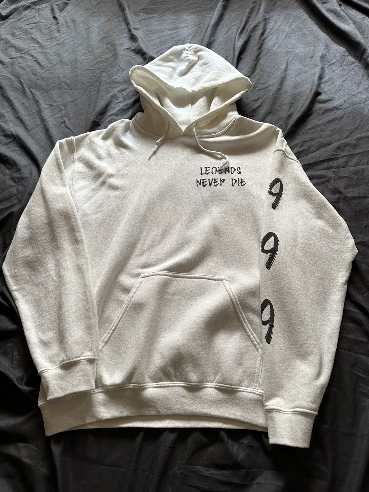 Legends never die white hoodie outlet
