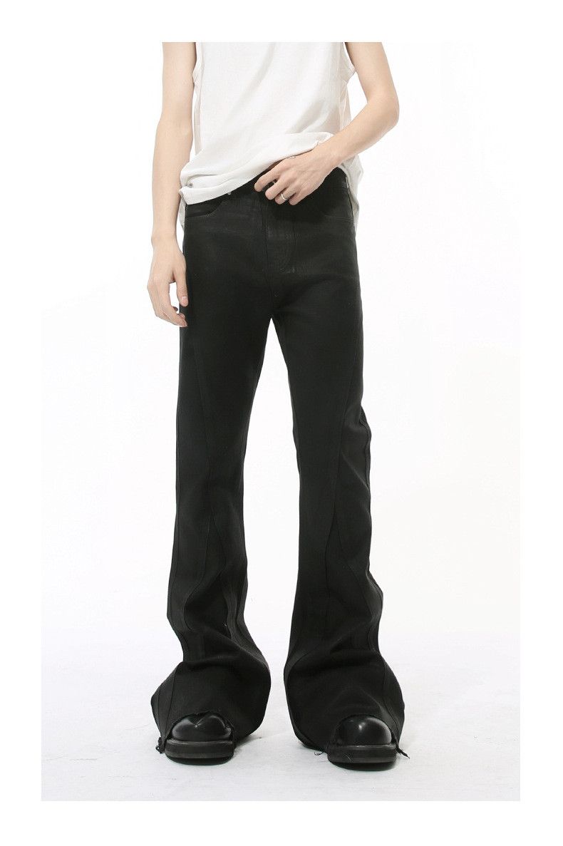 Japanese Brand × Jean Japanese style patchwork tassel black washed flared jeans Size US 32 / EU 48 - 1 Thumbnail