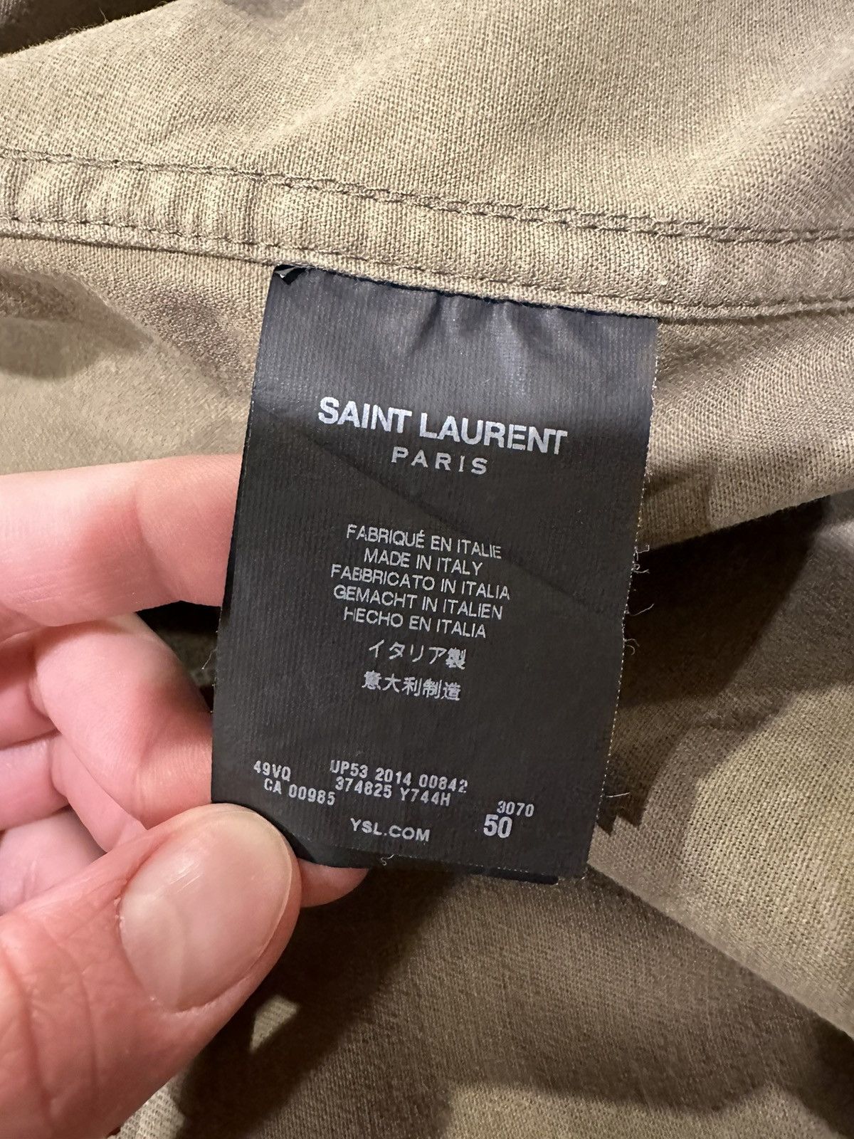 Hedi Slimane × Saint Laurent Paris Saint Laurent x Hedi Gold Trimmed M65 Military Camo Jacket Size US L / EU 52-54 / 3 - 15 Thumbnail