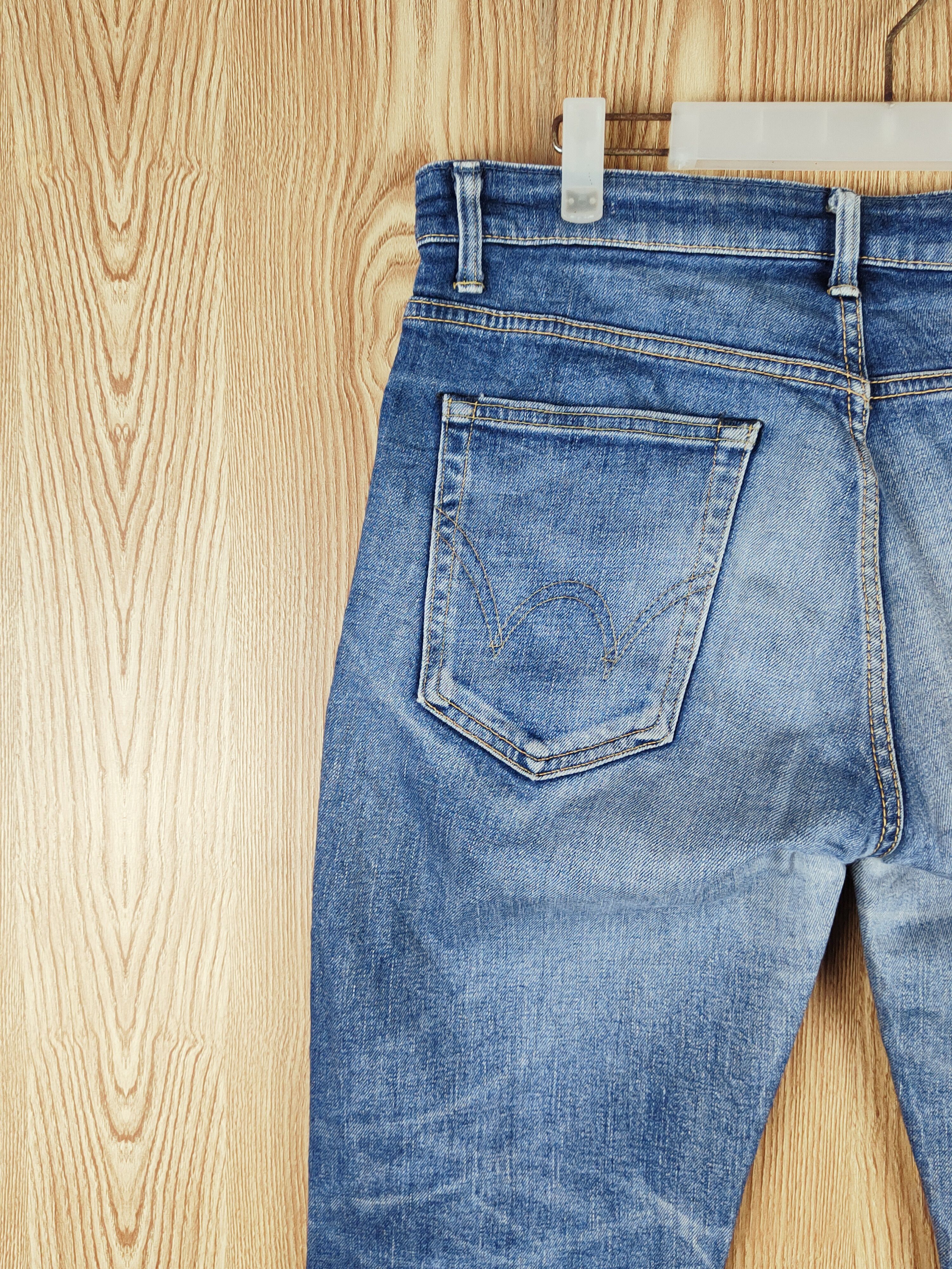 Edwin Edwin Blue Distressed Ripped Jeans #S2680 Size US 31 - 8 Thumbnail