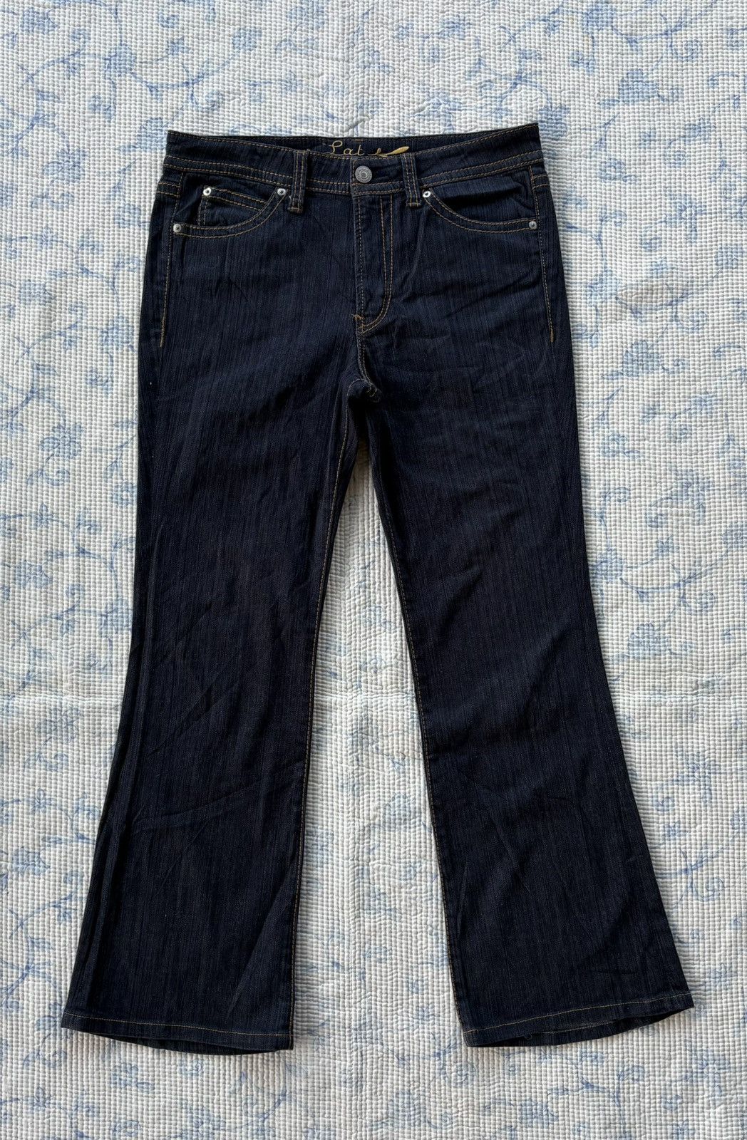 Other Lat International World Jeans Streetwear Flared Denim Size US 33 - 1 Thumbnail