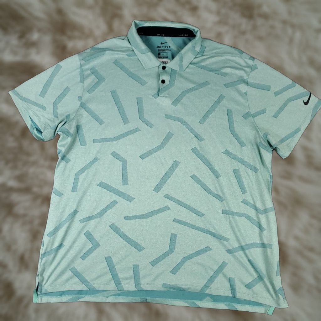 Nike Nike Polo Shirt Mens 2XL Turquoise Swoosh Golf Casual Short Sleeve Polo Men's 2XL Nike Golf Turquoise Short Sleeve Polo Shirt Mens Size US XXL / EU 58 / 5 - 1 Thumbnail