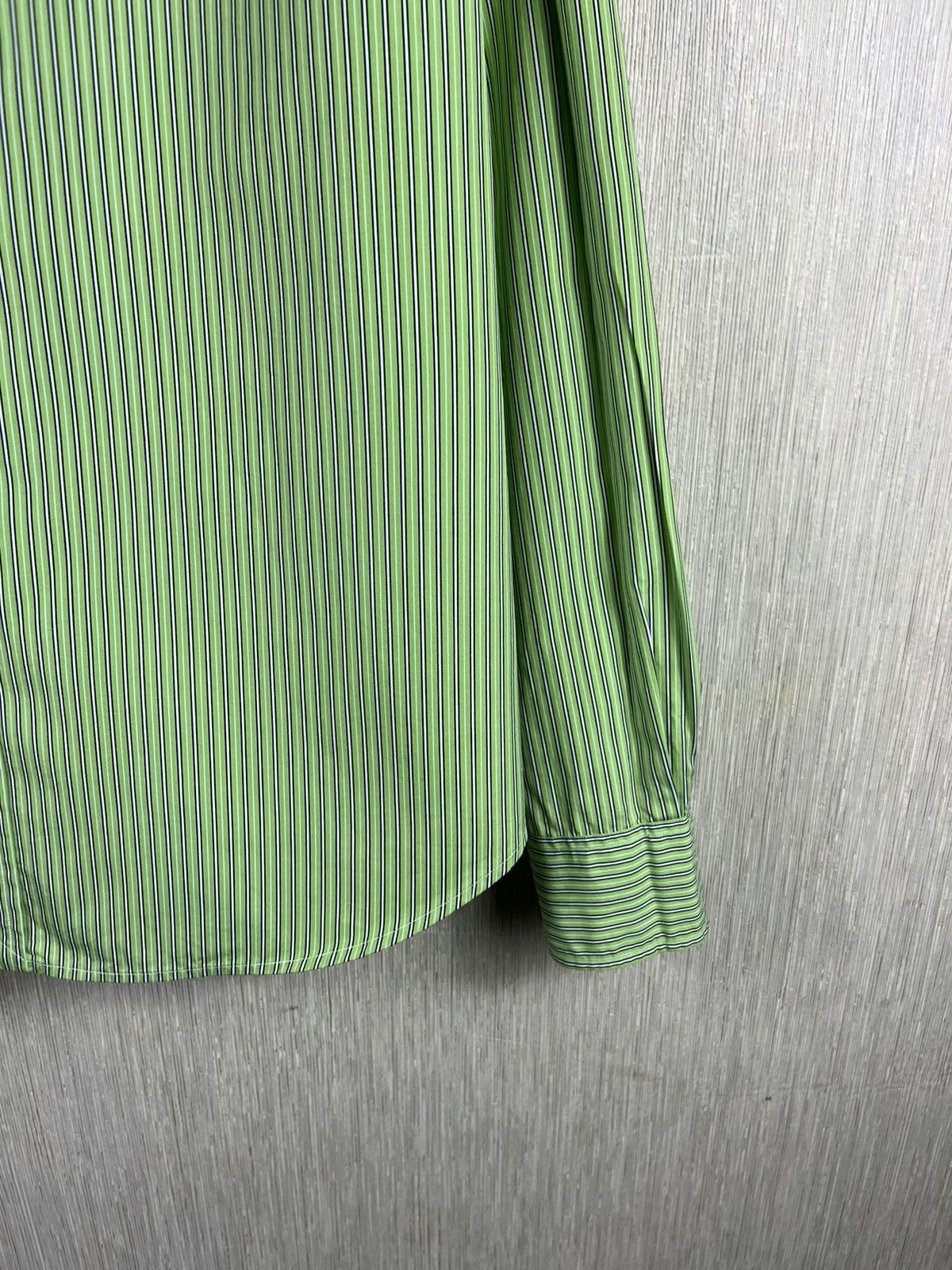 Polo Ralph Lauren × Ralph Lauren × Ralph Lauren Black Label Ralph Lauren black label classic lime striped shirt casual Size XL / US 12-14 / IT 48-50 - 6 Thumbnail