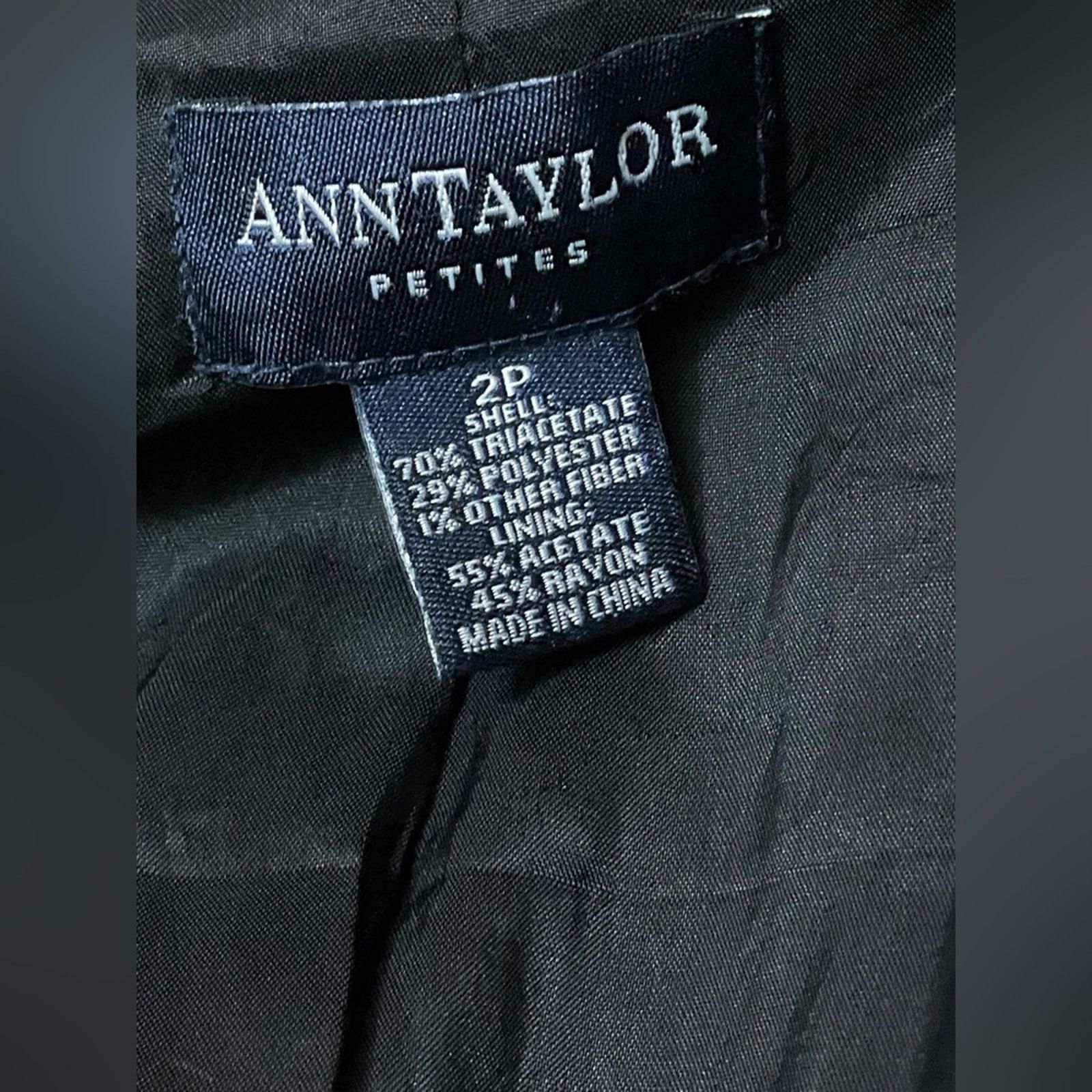Ann Taylor Ann Taylor Black Pinstripe Blazer (2P) Skirt (6P) Suit Set Size ONE SIZE - 7 Thumbnail