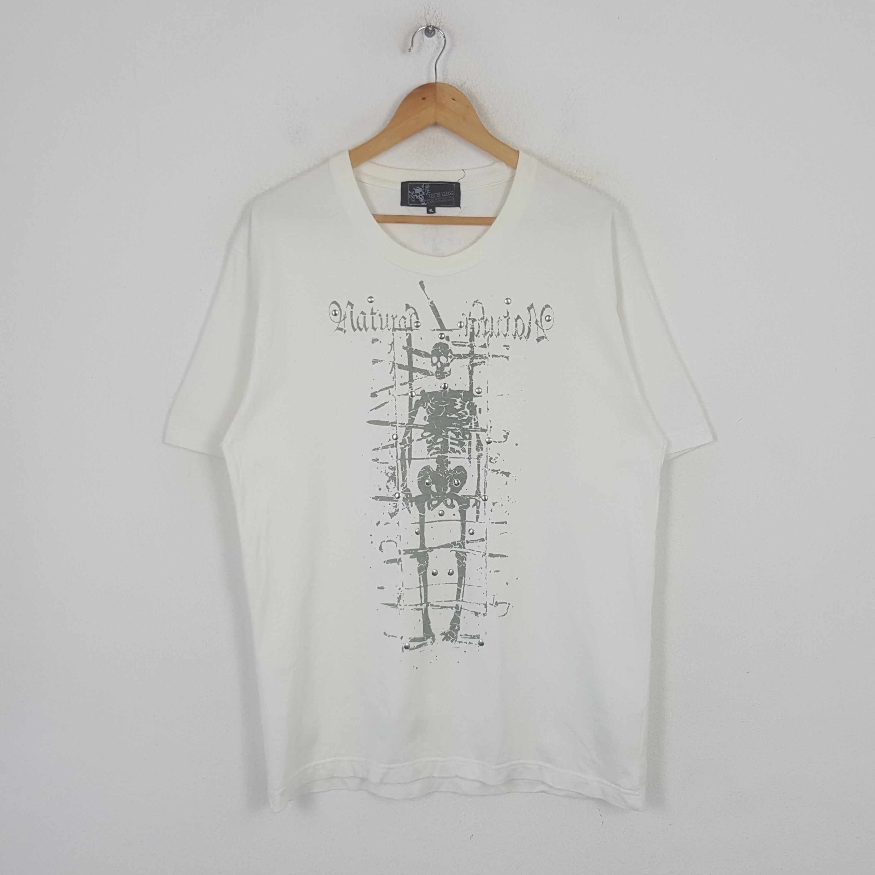 Vintage Vintage Natural Skeleton Punk Style Tshirt C301N62 Size US L / EU 52-54 / 3 - 1 Thumbnail