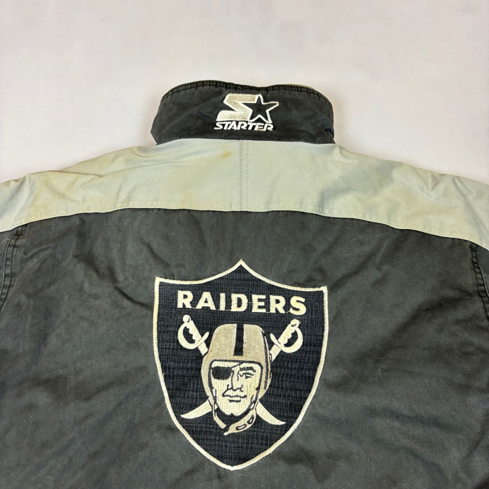 Starter Vintage Starter Raiders Cotton Jacket Mens Medium Distressed Size US M / EU 48-50 / 2 - 9 Thumbnail