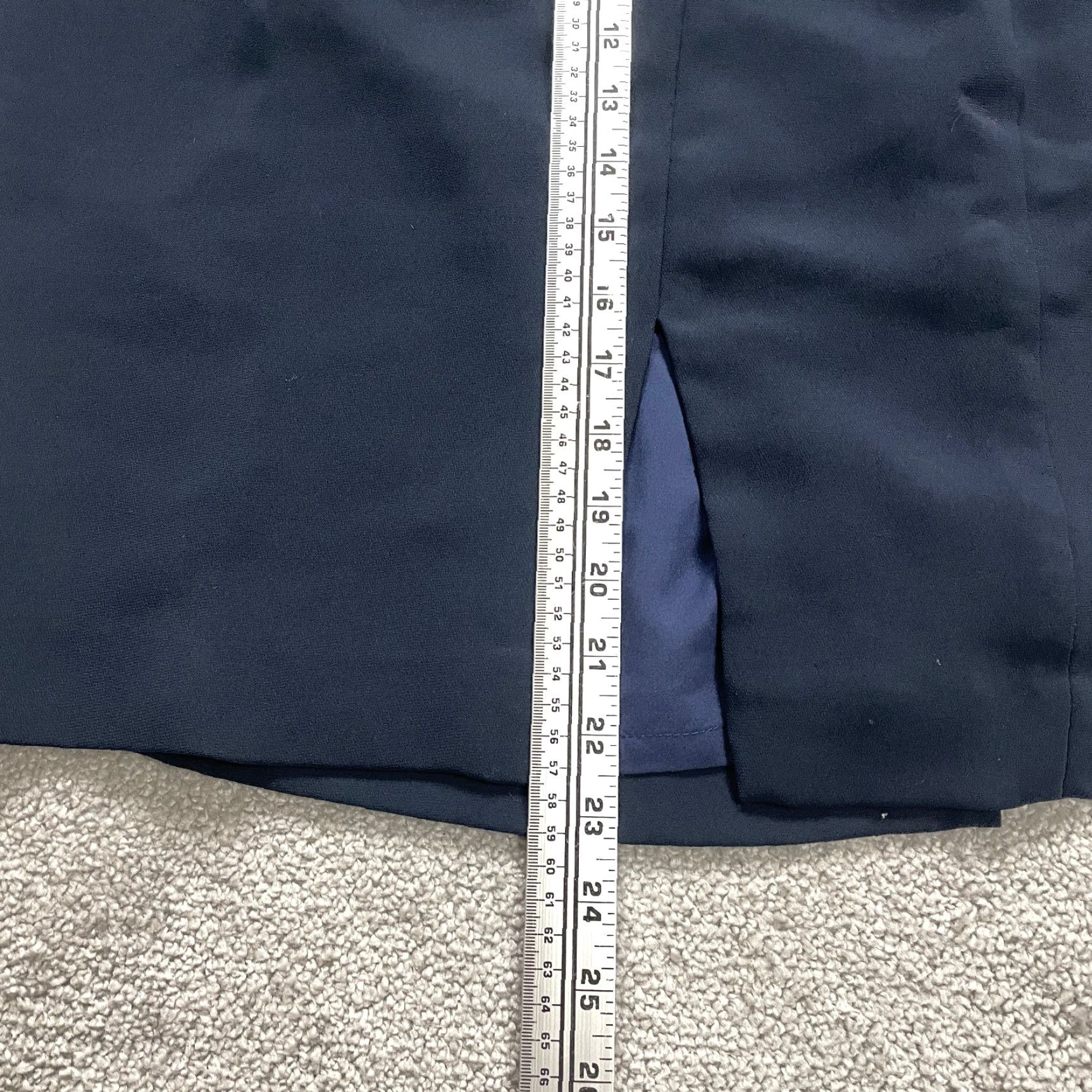 Talbots Talbots Pencil Skirt Women’s 10P Navy Blue Knit Polyester Short Solid Office Workwear Mens? Women? Size 32" / US 10 / IT 46 - 3 Thumbnail