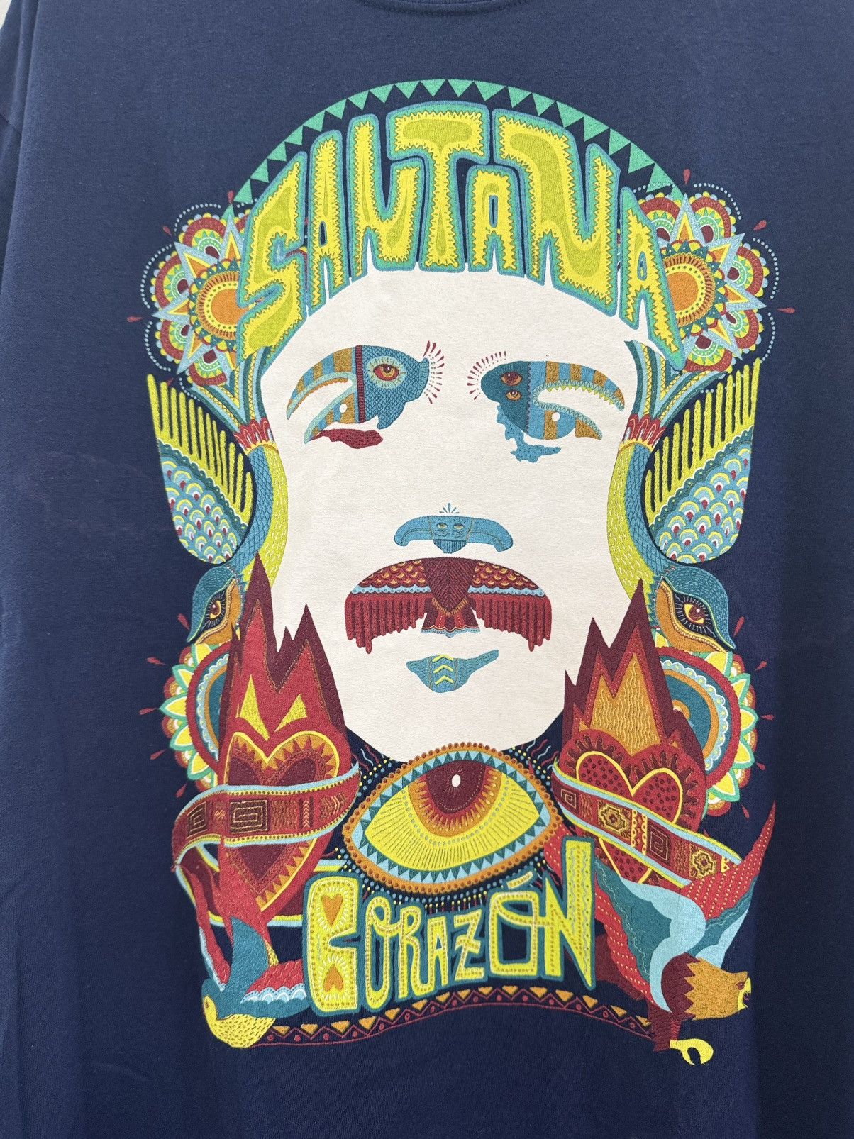 Band Tees × Gildan × Vintage VTG Santana T Shirt Mens M Tie Dye Band 2000 Y2K Size US M / EU 48-50 / 2 - 3 Thumbnail