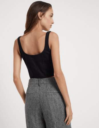 Brunello Cucinelli o1la1rc1a0325 Tank Top in Black Size M / US 6-8 / IT 42-44 - 2 Thumbnail