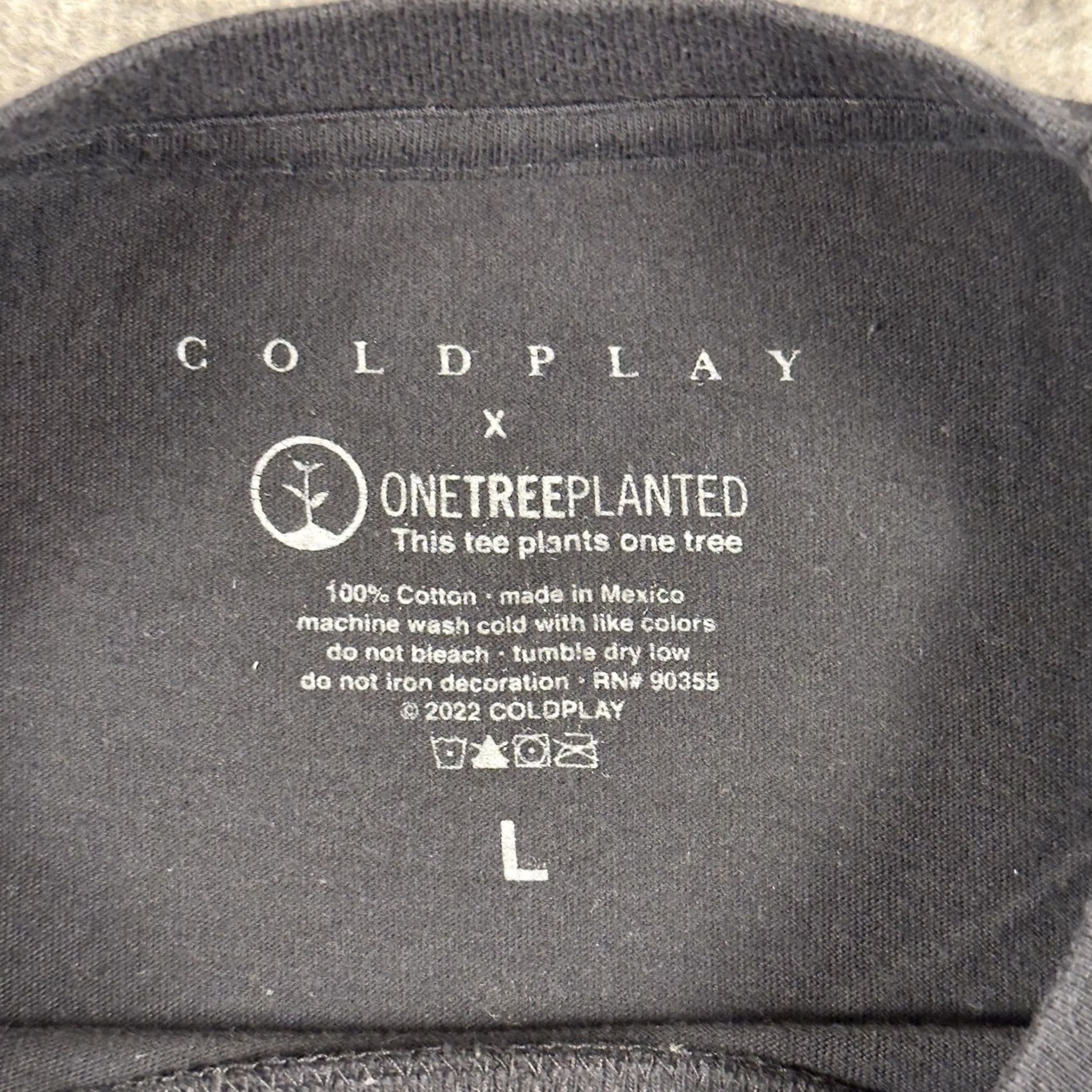 Vintage Coldplay Shirt Mens Large Black Viva La Vida Album Tracklist Band Tee T-Shirt Size US L / EU 52-54 / 3 - 2 Thumbnail