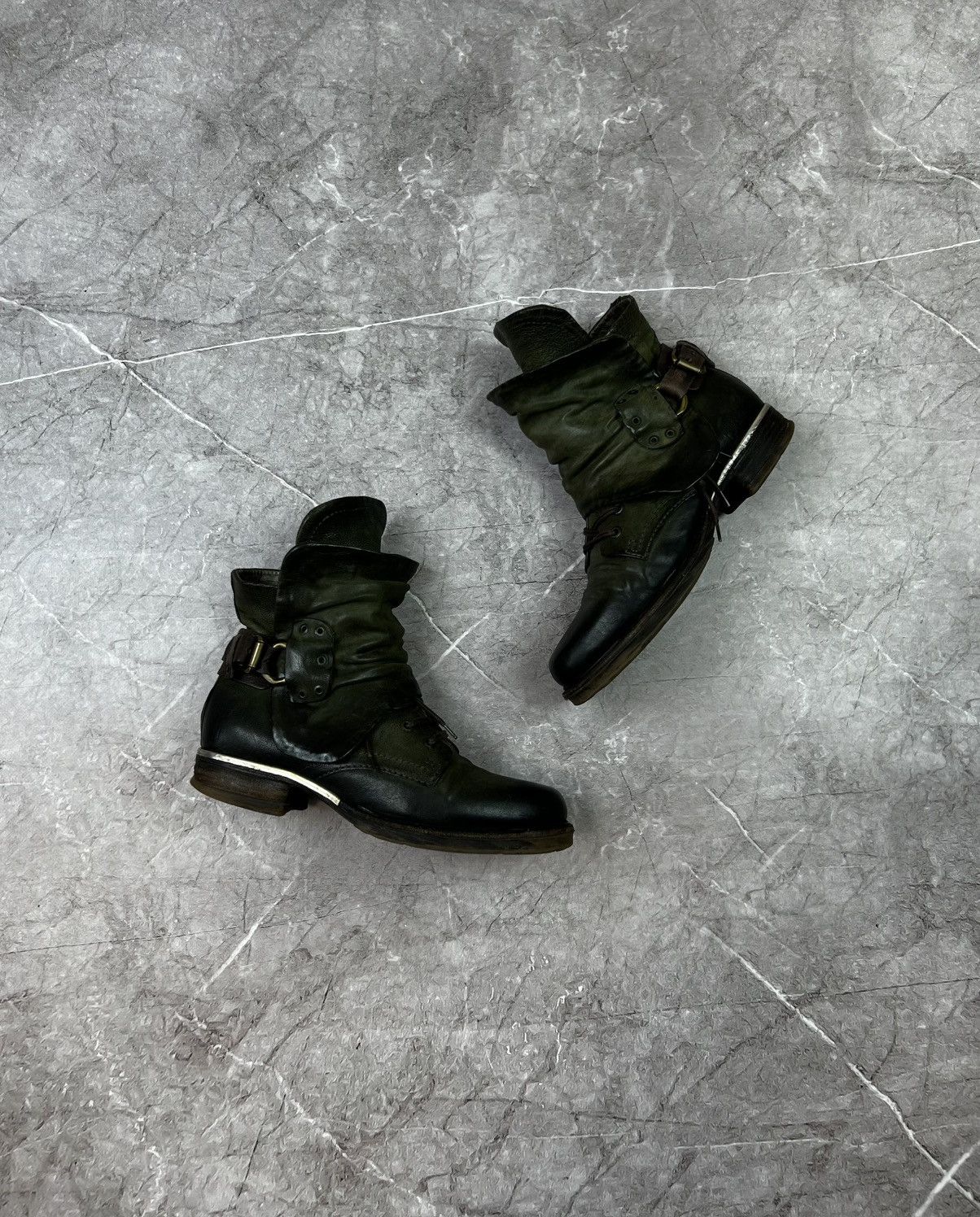 98 Airstep Leather Boots Shoes Moto Biker Gothic Style