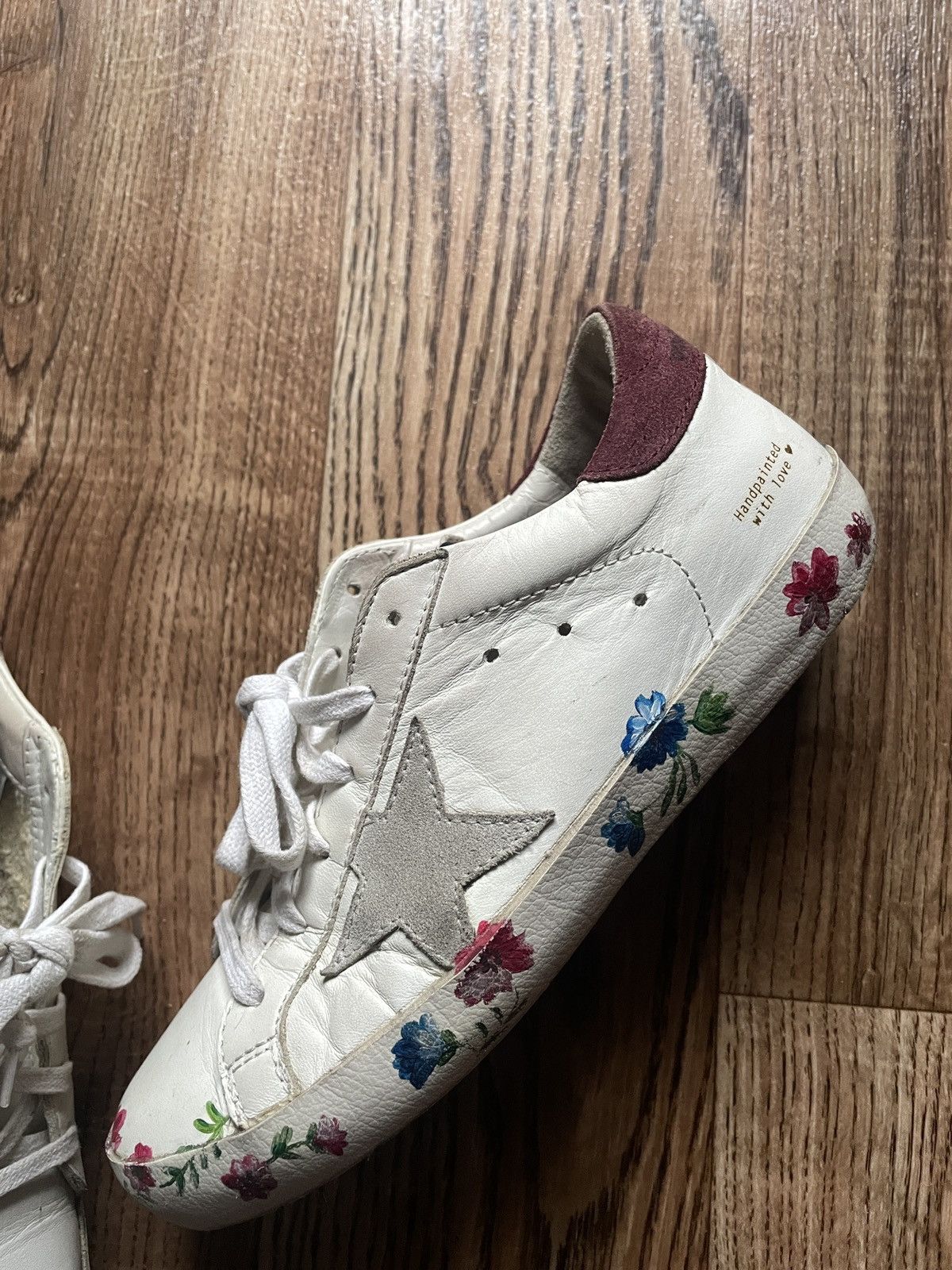 Golden Goose ❗️RARE ❗️ Golden Goose Superstar Floral Hand printed sneakers Size US 6 / IT 36 - 4 Thumbnail