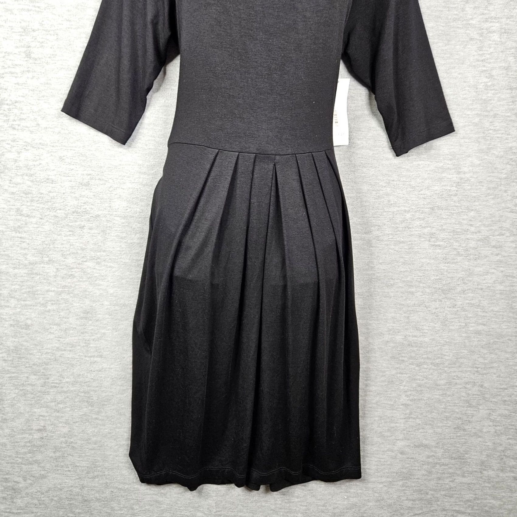 Vintage Karen Kane Dress Black 3/4 Sleeve Tie Waist XL Women A-Line Stretch New Size XL / US 12-14 / IT 48-50 - 3 Thumbnail
