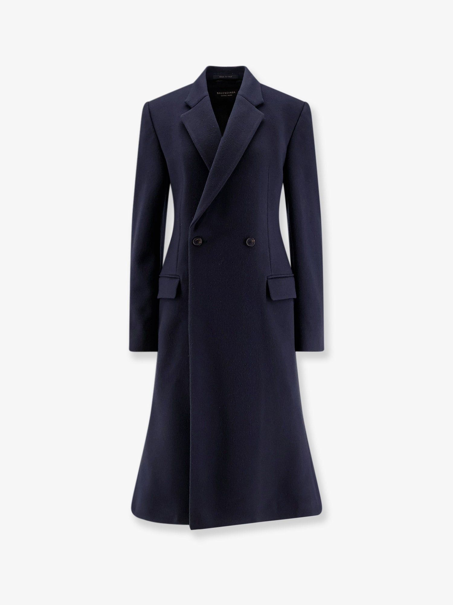 Balenciaga Godet Midi Double-Breasted Wool Coat Size XS / US 0-2 / IT 36-38 - 1 Thumbnail