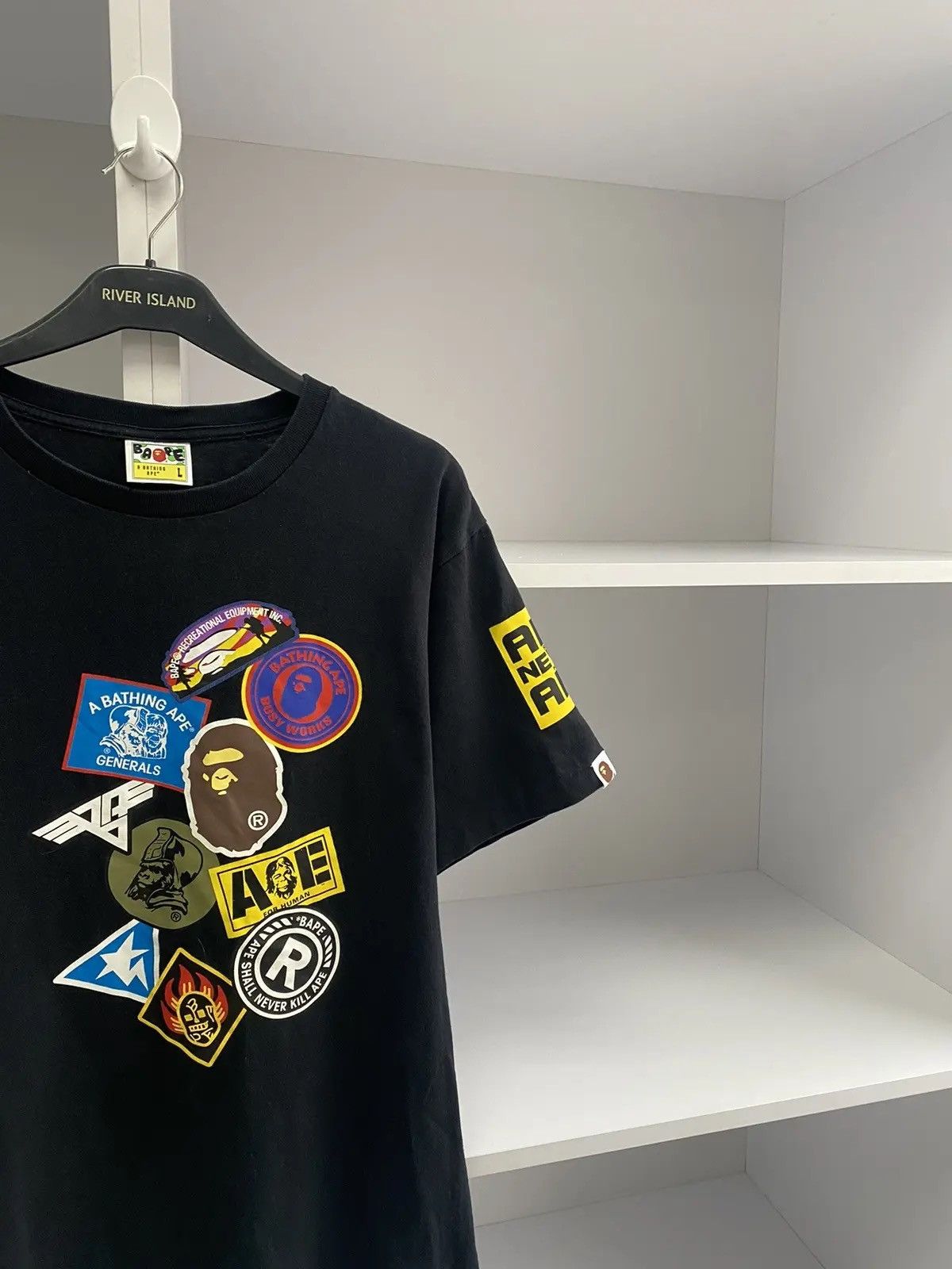 Bape A Bathing Ape Bape Bicolor Multi Logo Tee Size US L / EU 52-54 / 3 - 5 Thumbnail