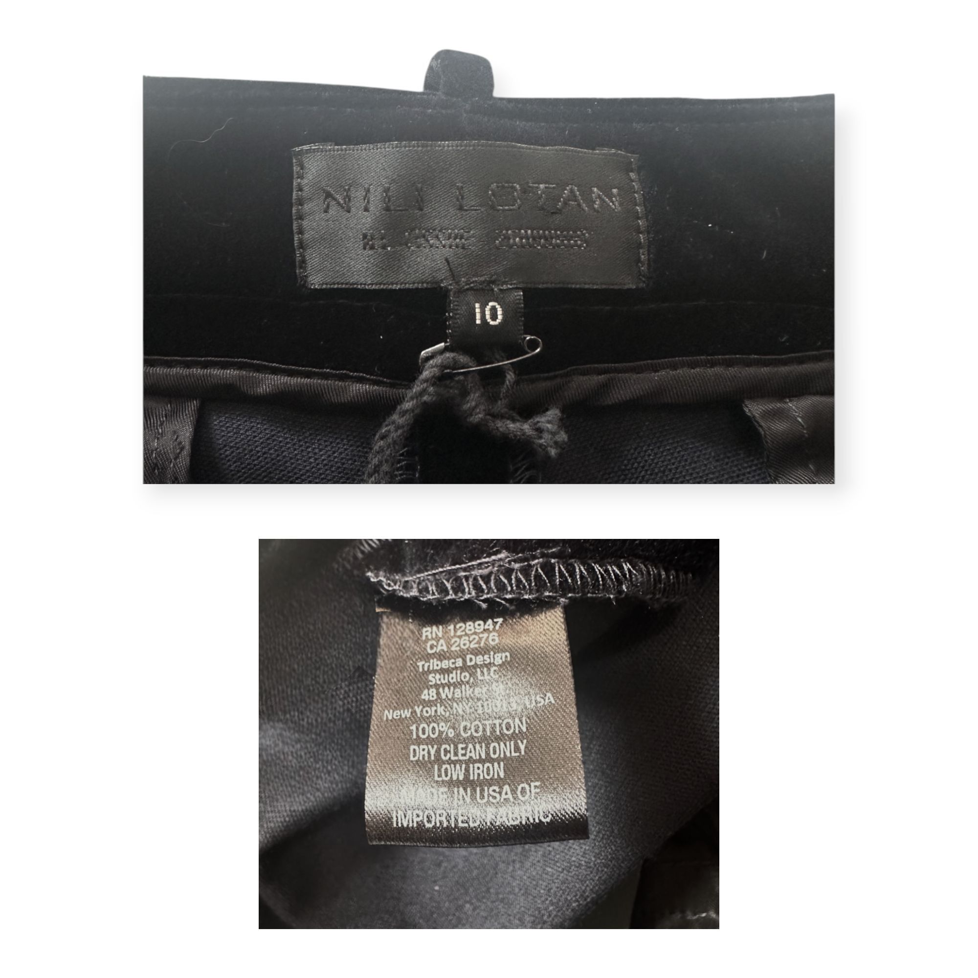 Nili Lotan Nili Lotan Derek Velvet Flared Pants, Dark Navy, Made in USA Size 32" / US 10 / IT 46 - 5 Thumbnail