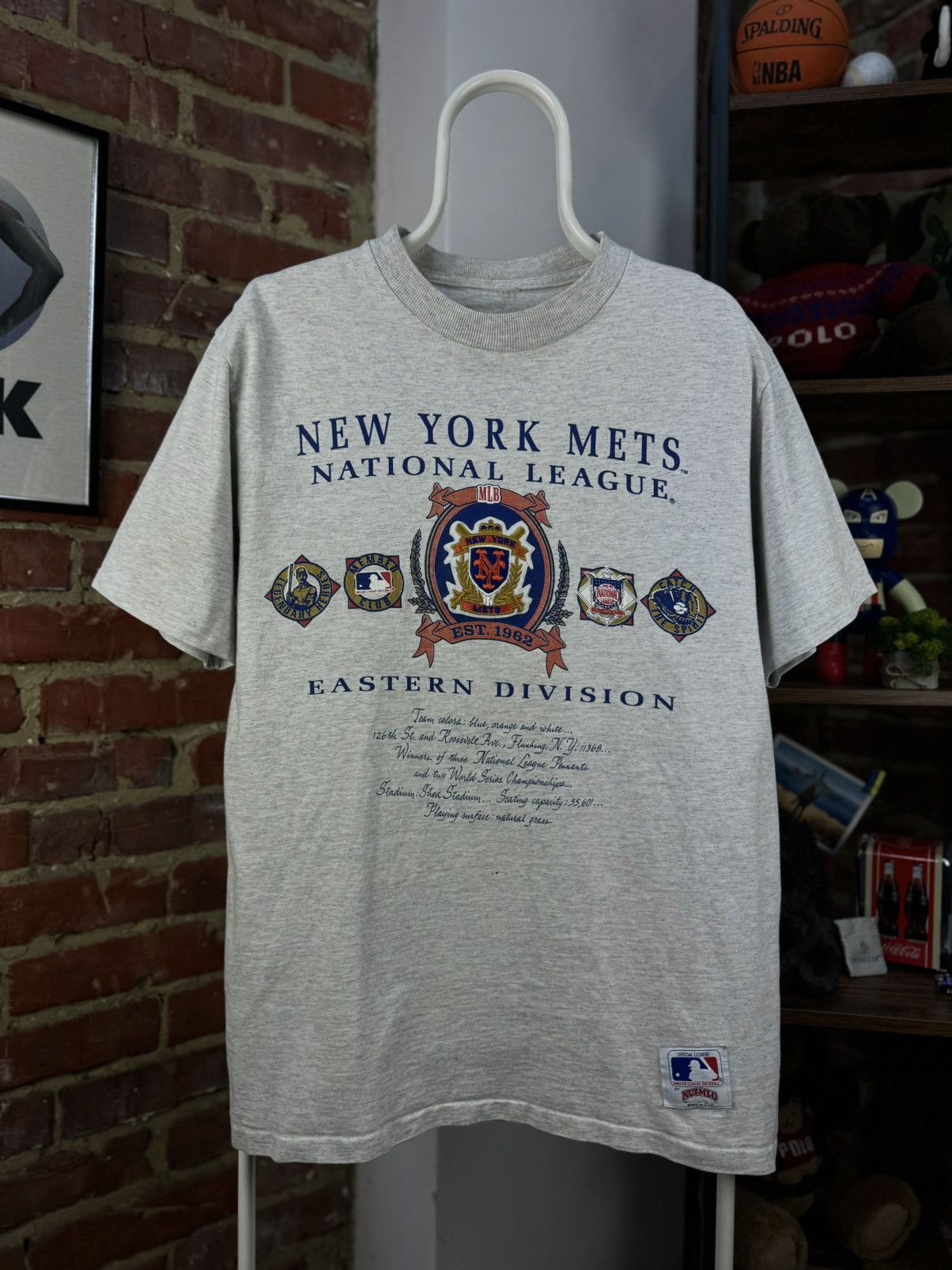 Nutmeg × Vintage NEW YORK METS Nutmeg Mills MLB Made in USA Vintage T-Shirt Size US M / EU 48-50 / 2 - 1 Thumbnail