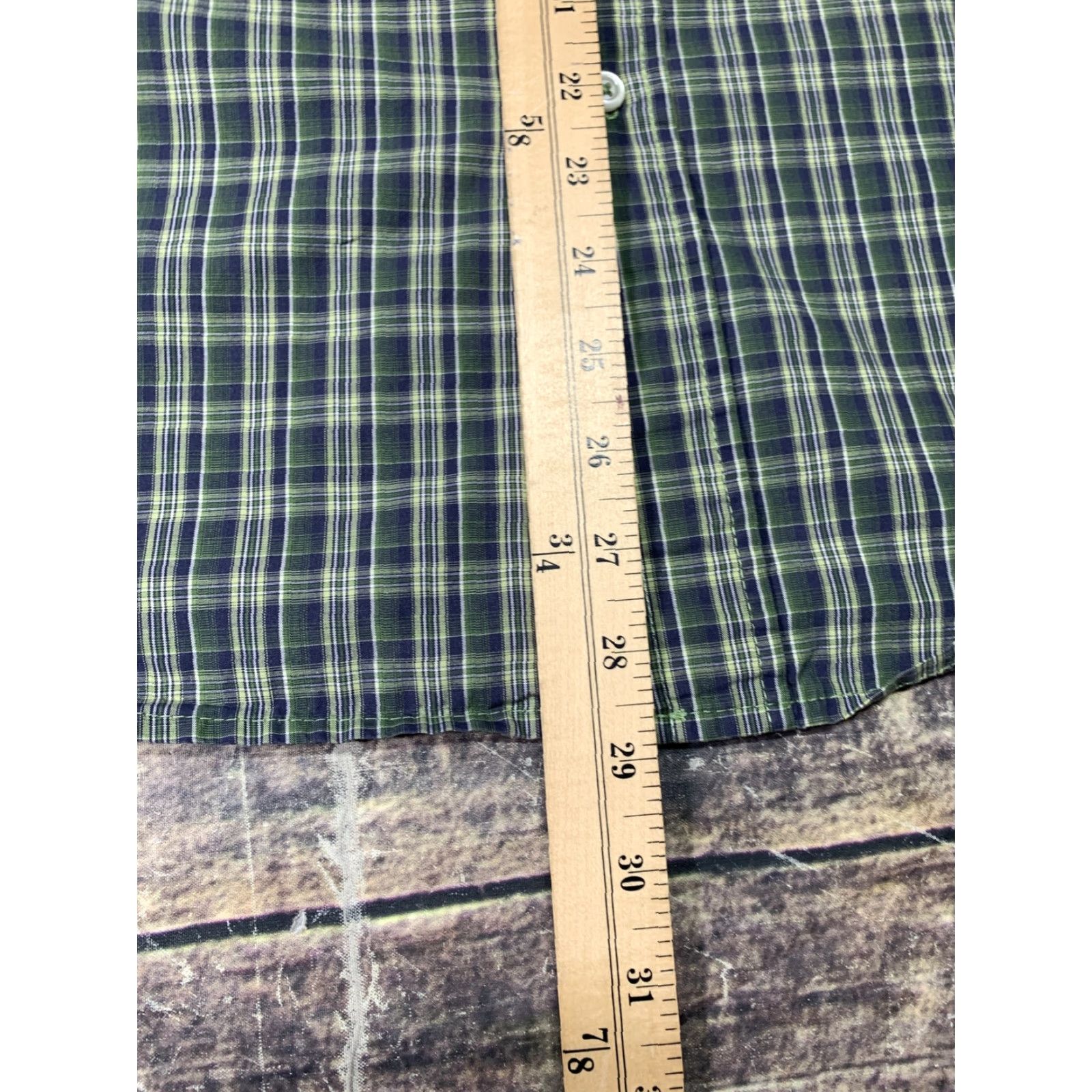 Wrangler Wrangler Short Sleeve Shirt Men's XL Green White Plaid Button-Up Western Size US XL / EU 56 / 4 - 3 Thumbnail