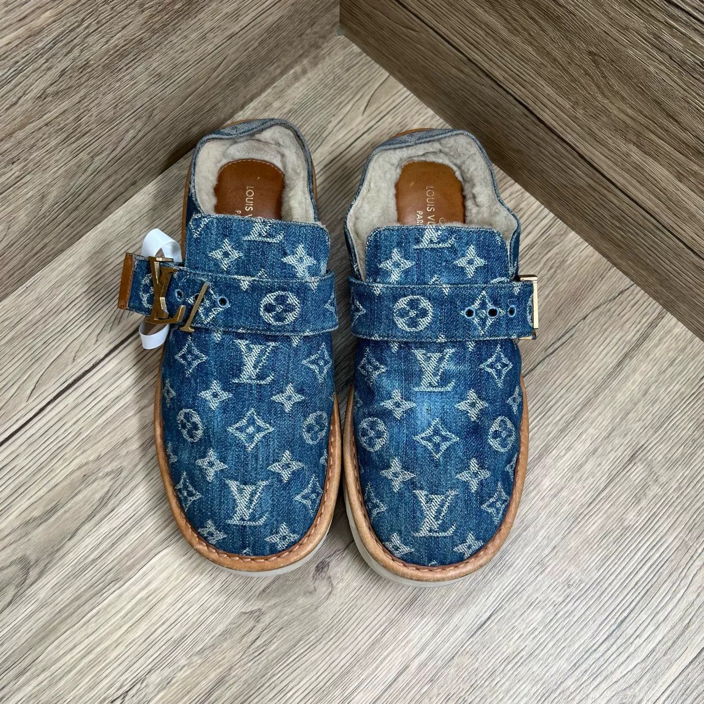 Louis Vuitton Louis Vuitton Nigo Denim Mule Slides Size US 6 / EU 39 - 1 Thumbnail