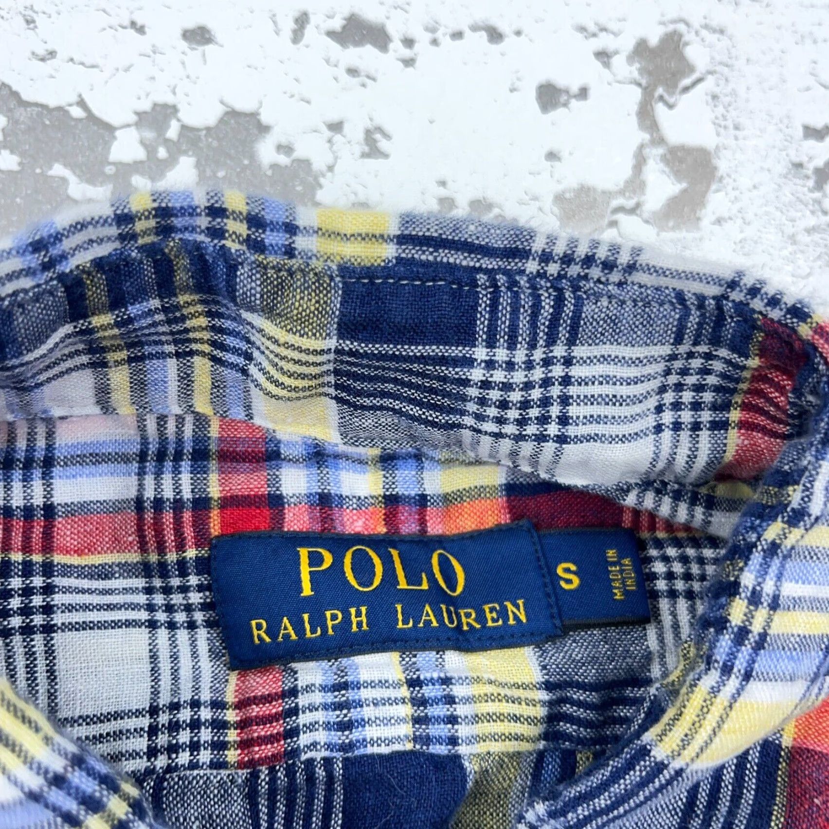 Polo Ralph Lauren Vintage Polo Ralph Lauren Shirt Men Small Blue Red Plaid Button-Up Linen Dress Casual Elegant Size 36R - 4 Thumbnail
